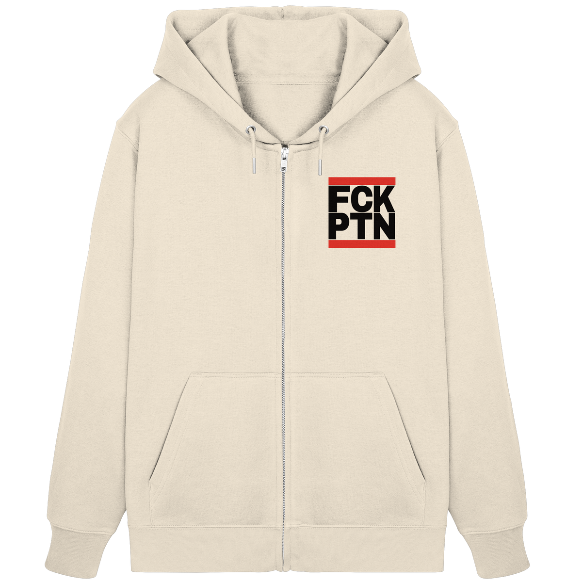 FCK PTN (schwarze Schrift) - Organic Zipper