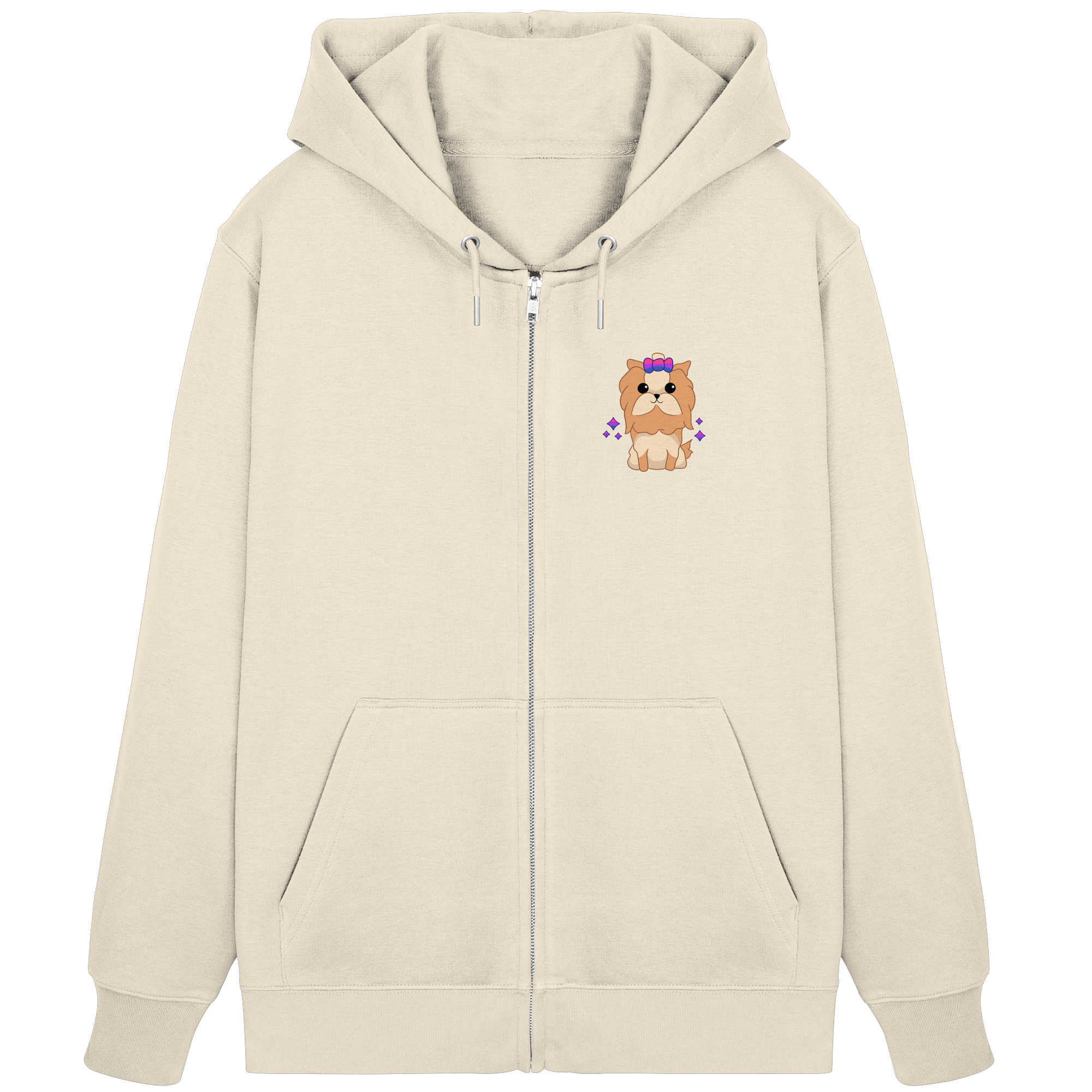 Cute Bisexual Dog - Organic Zipper