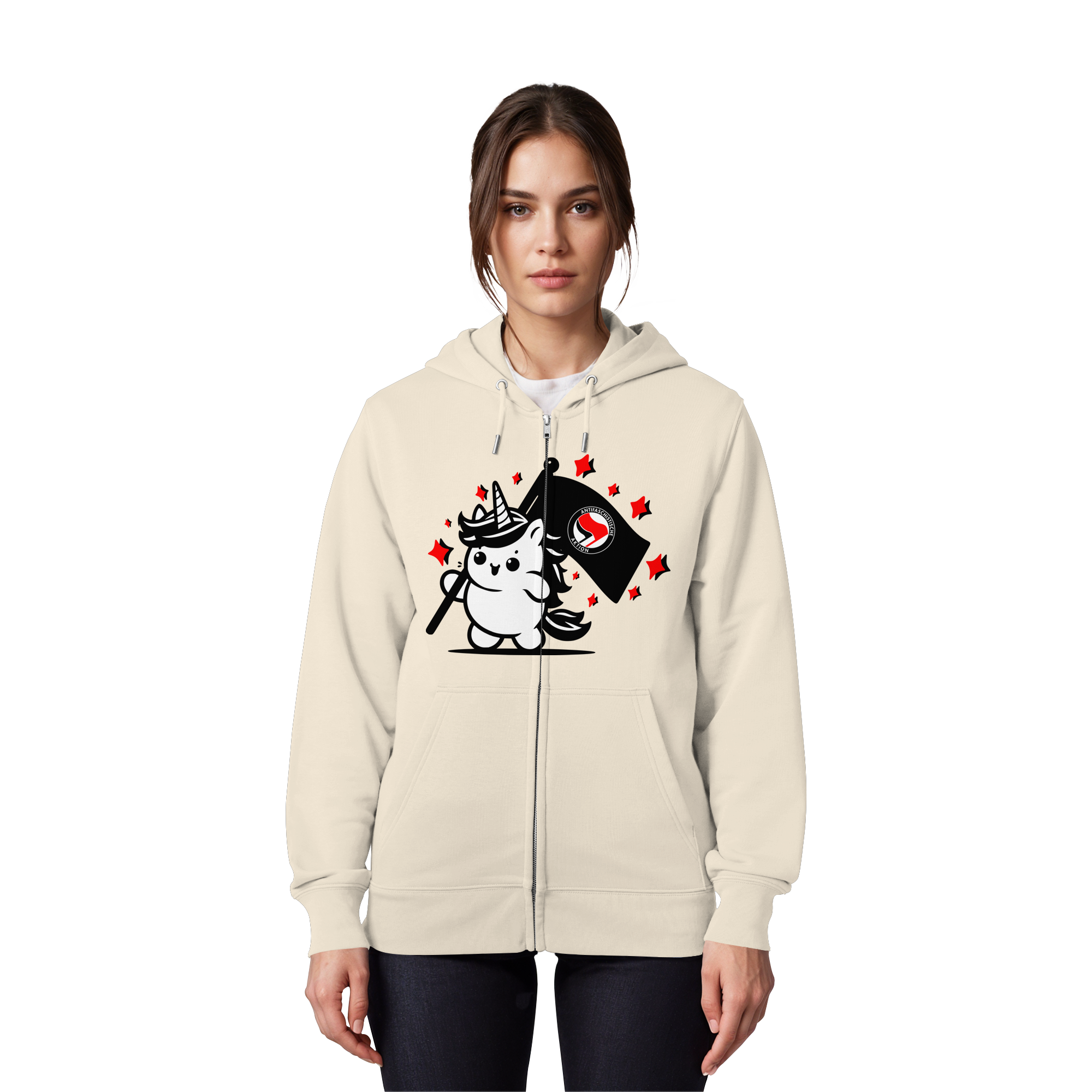 Einhorn Antifa - Organic Zipper
