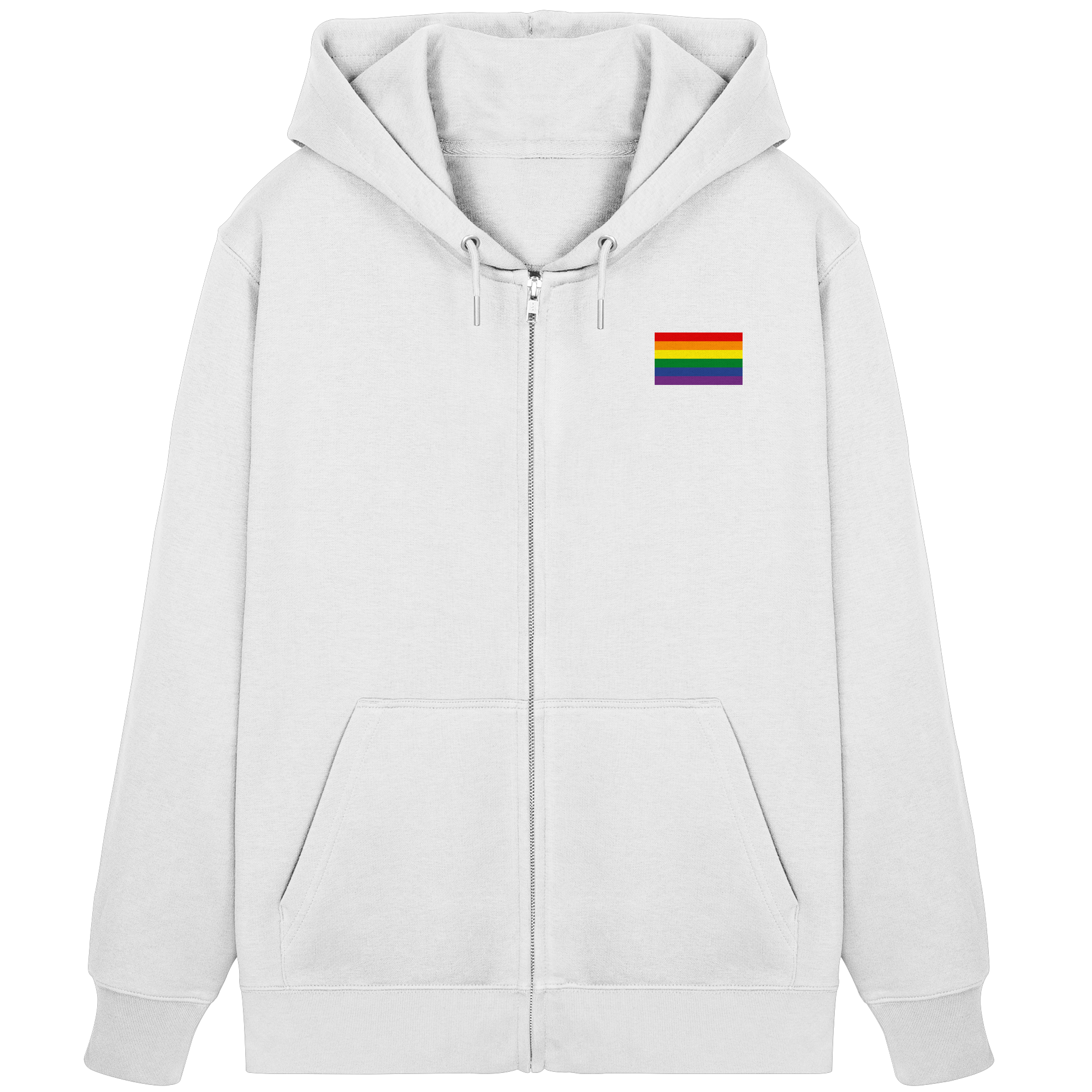 Regenbogen Pride Flag - Organic Zipper