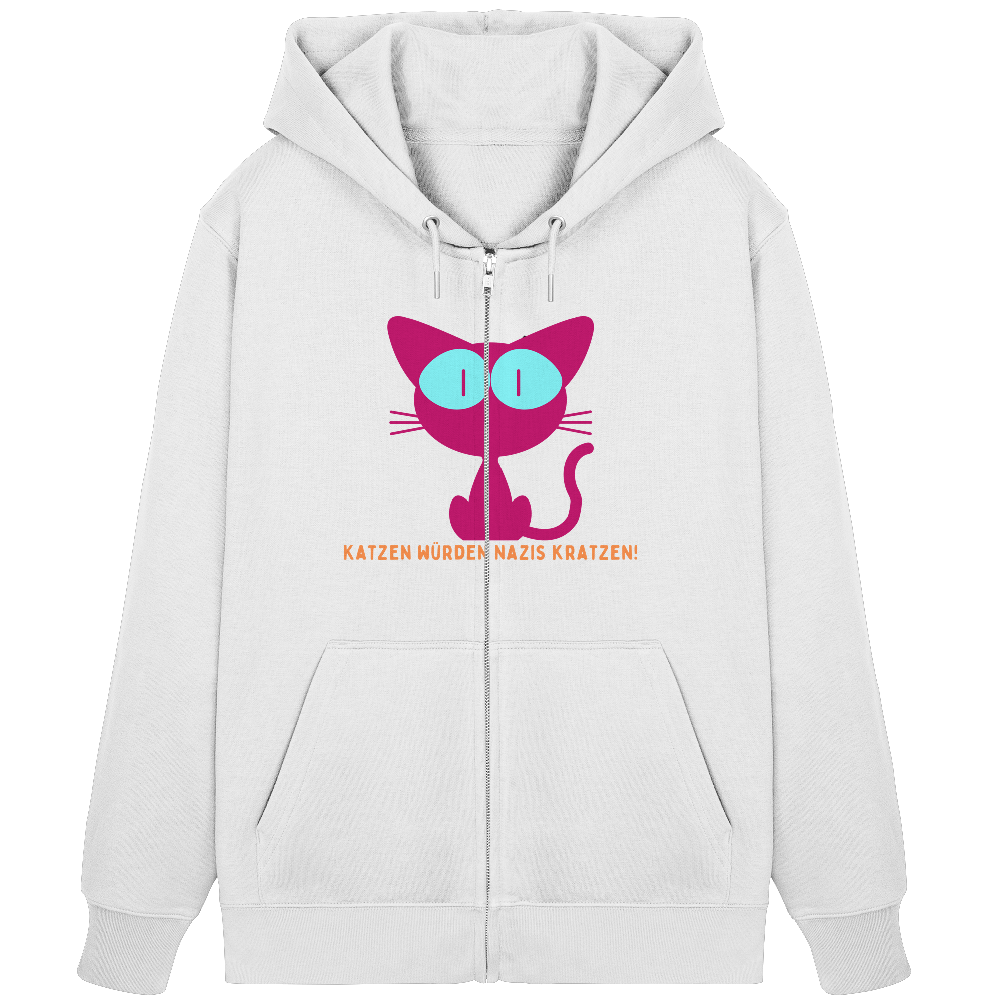 Katzen würden Nazis kratzen - Organic Zipper