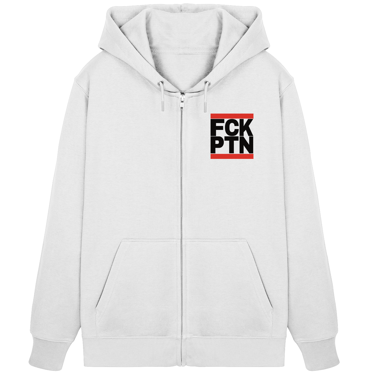FCK PTN (schwarze Schrift) - Organic Zipper