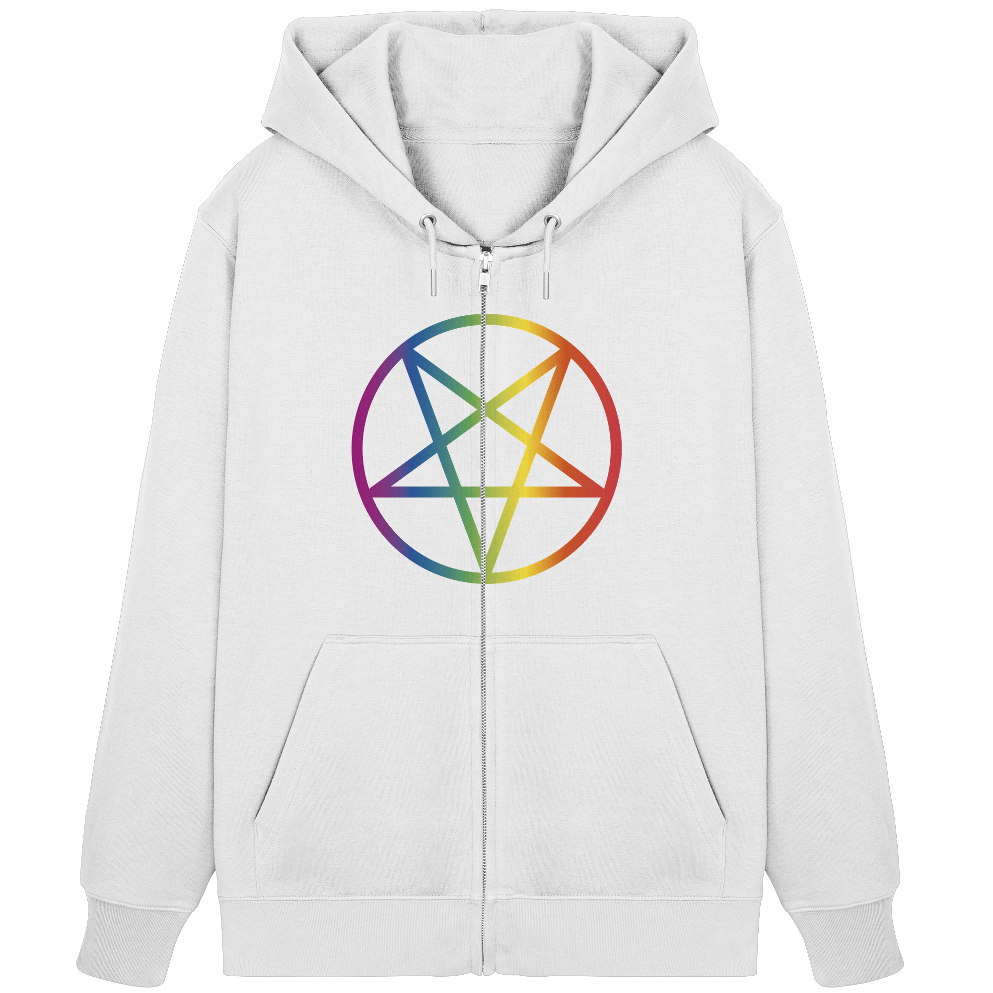 Regenbogen Pentagramm - Organic Zipper