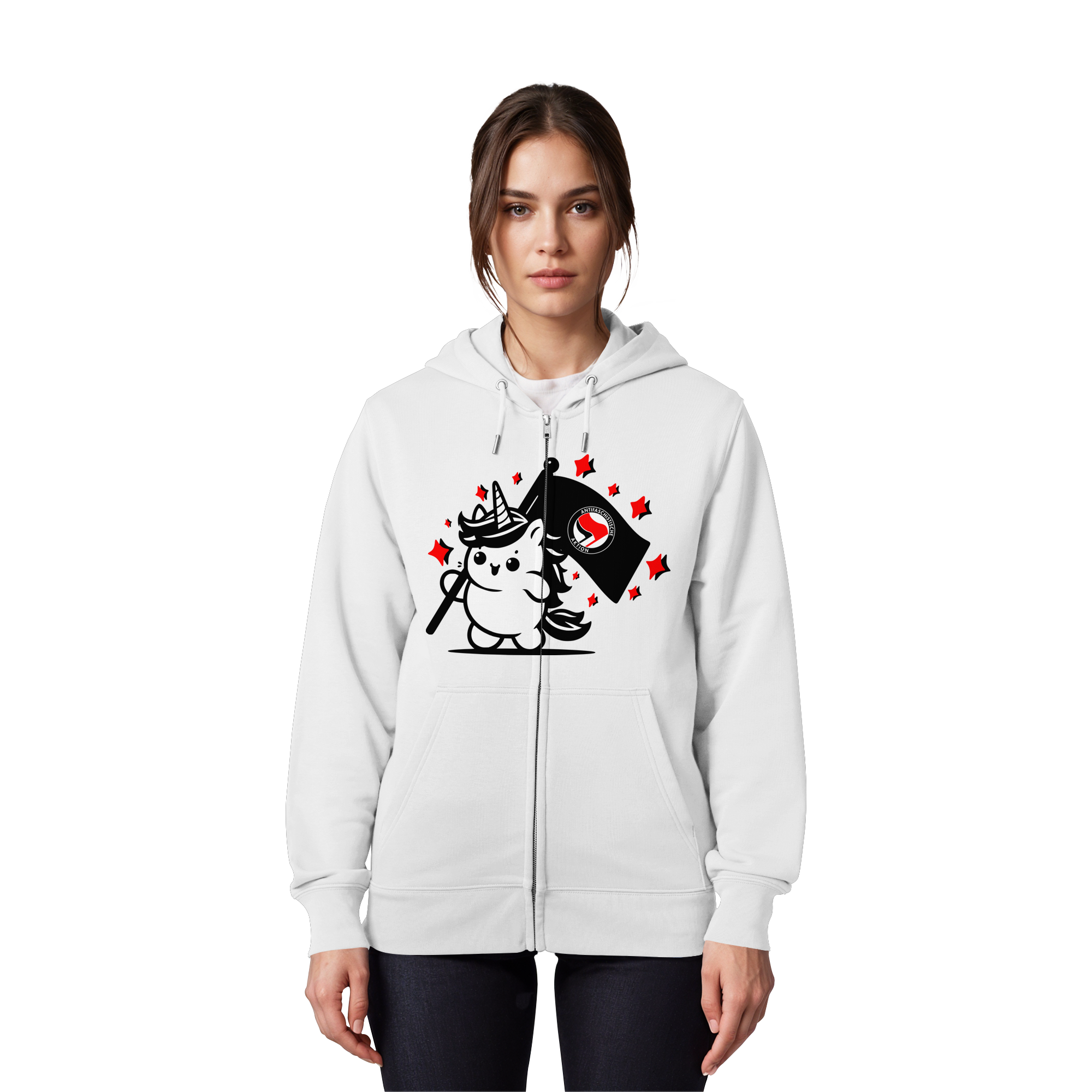 Einhorn Antifa - Organic Zipper