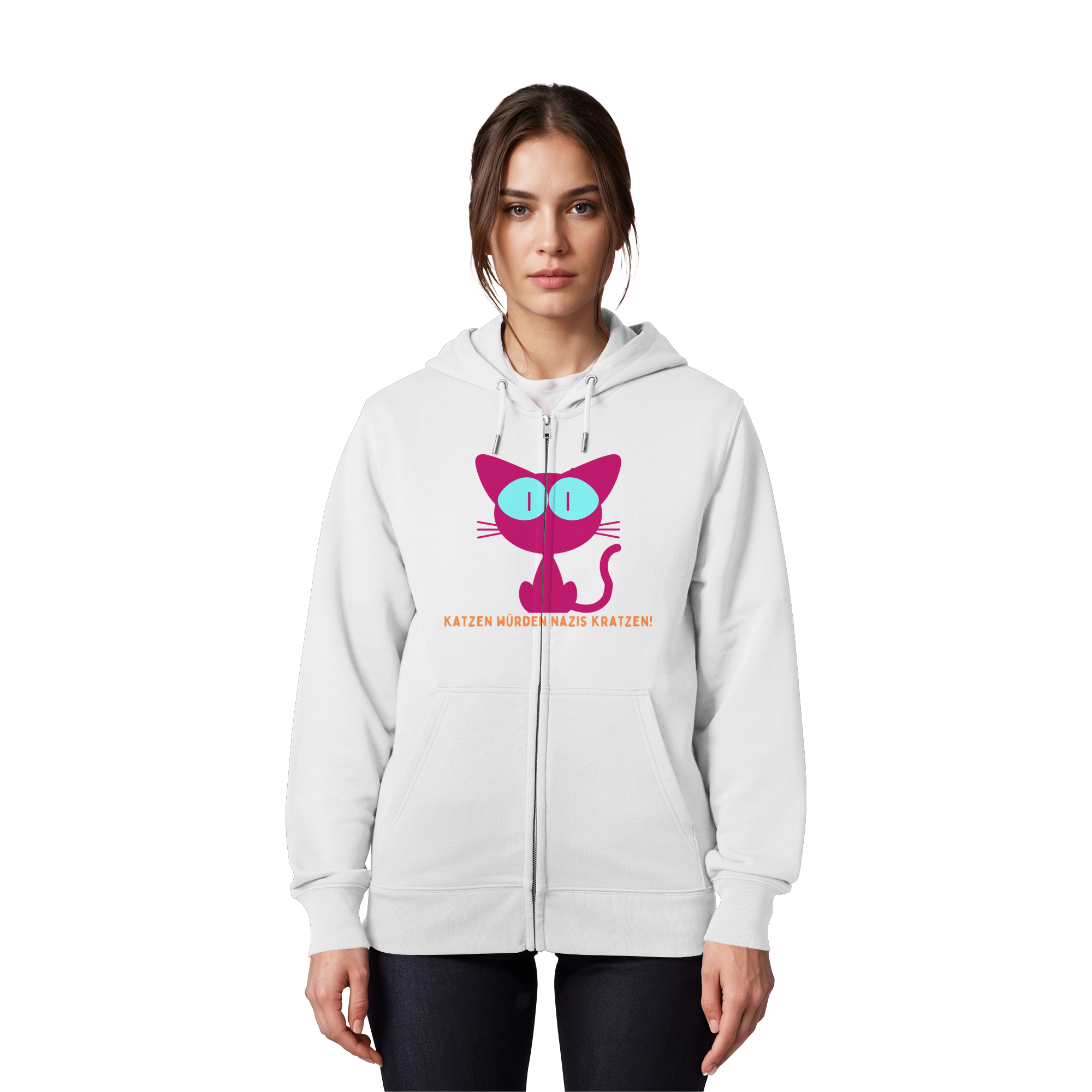 Katzen würden Nazis kratzen - Organic Zipper