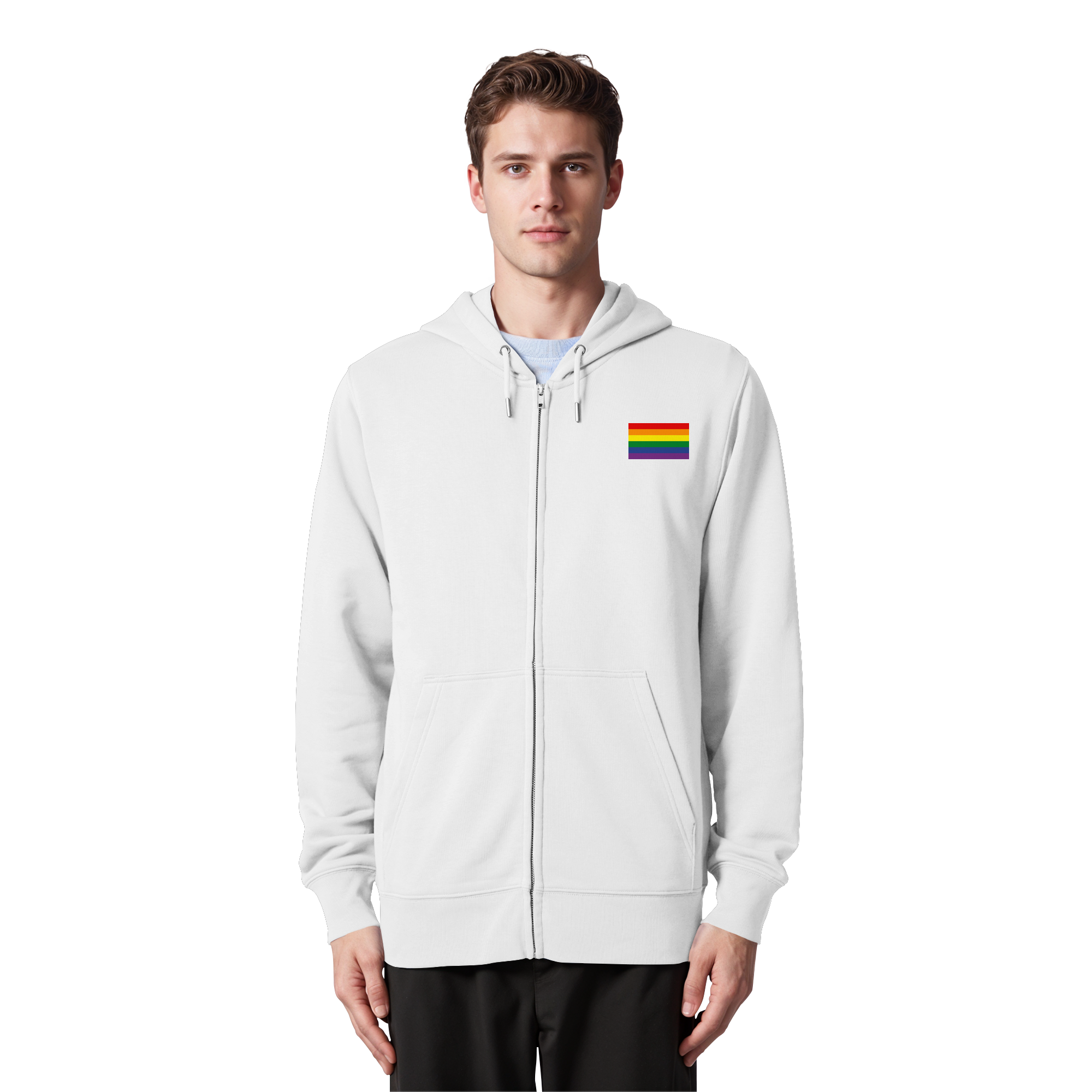 Regenbogen Pride Flag - Organic Zipper