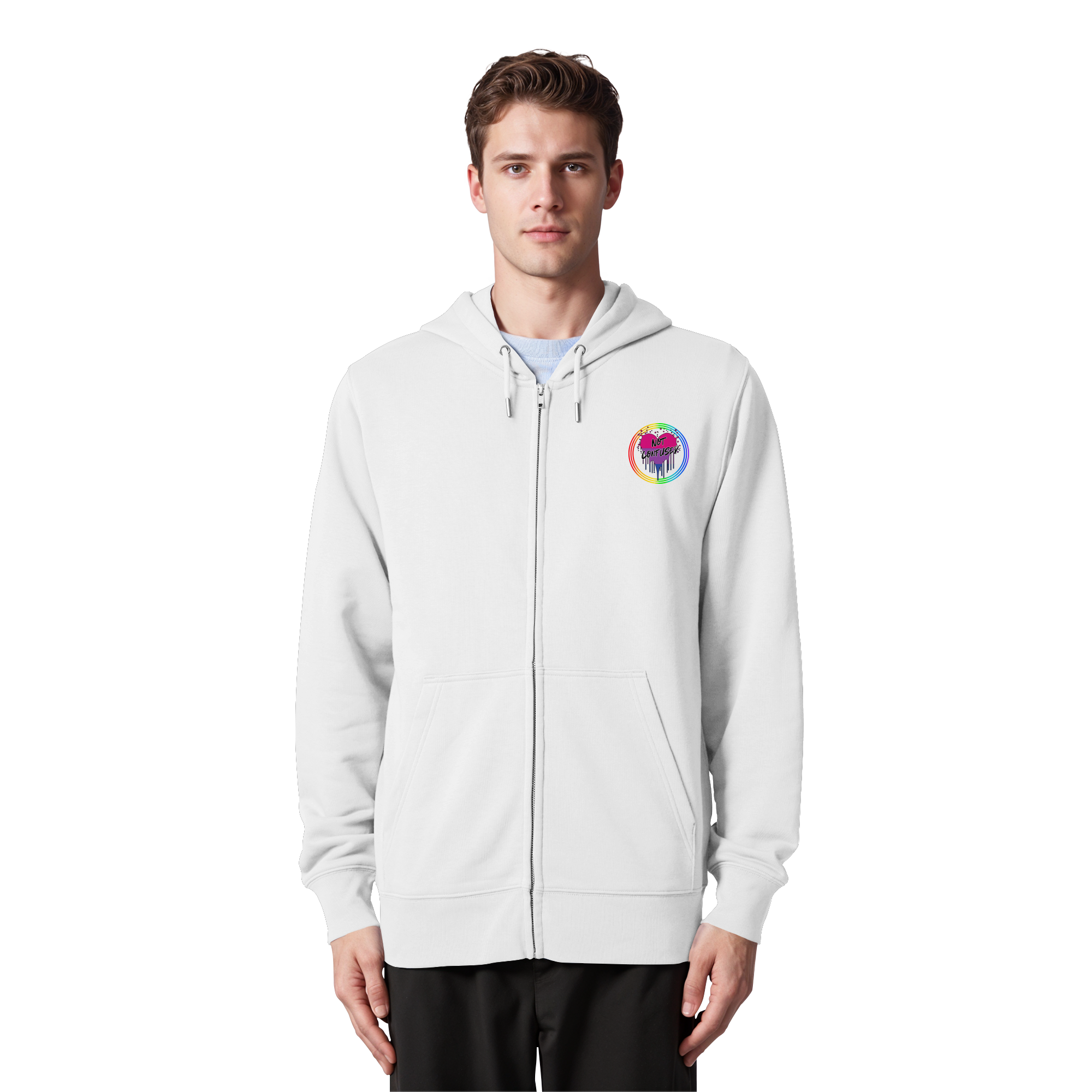 Bisexual Not Confused "Regenbogenkreis Edition" - Organic Zipper