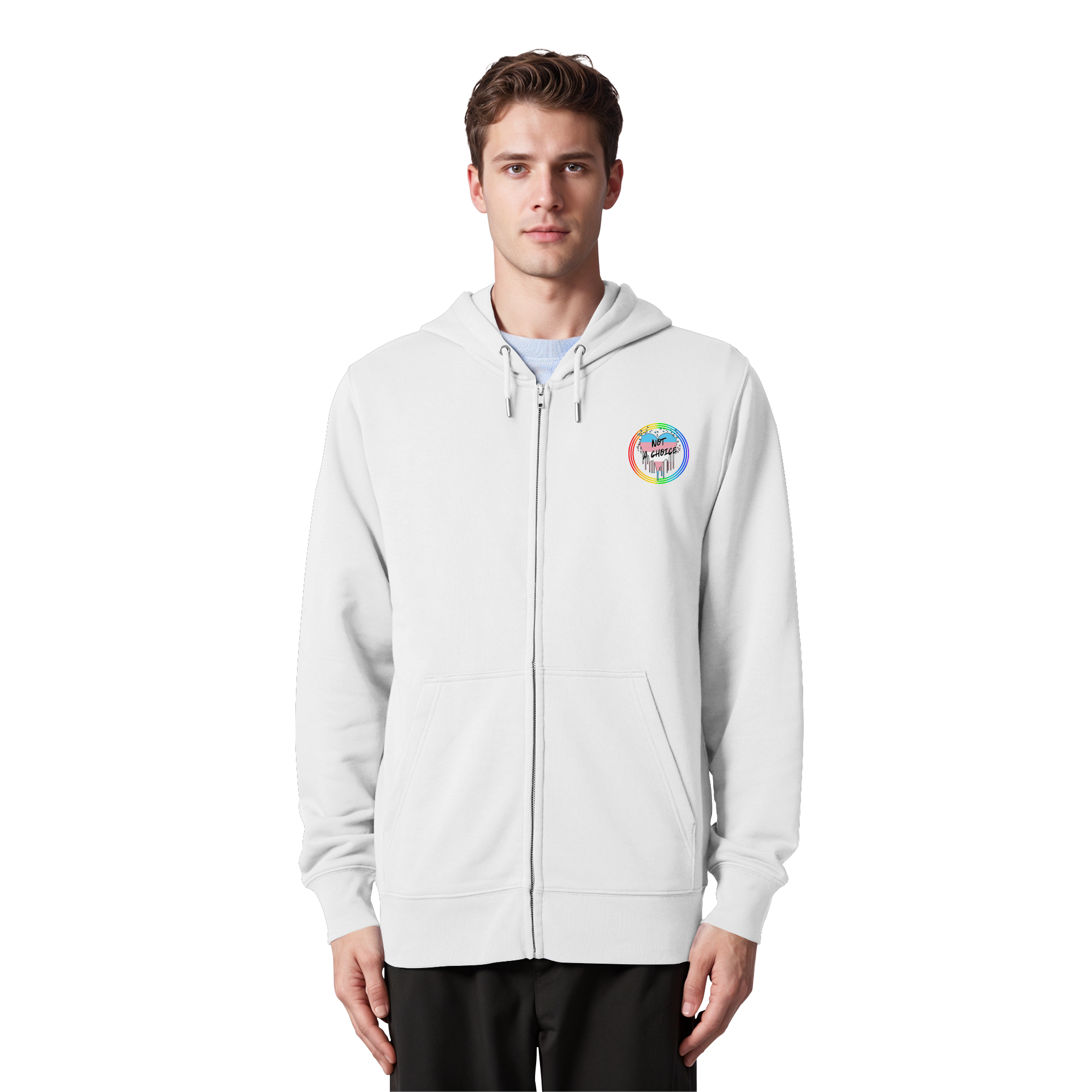 Trans Not a Choice "Regenbogenkreis Edition" - Organic Zipper