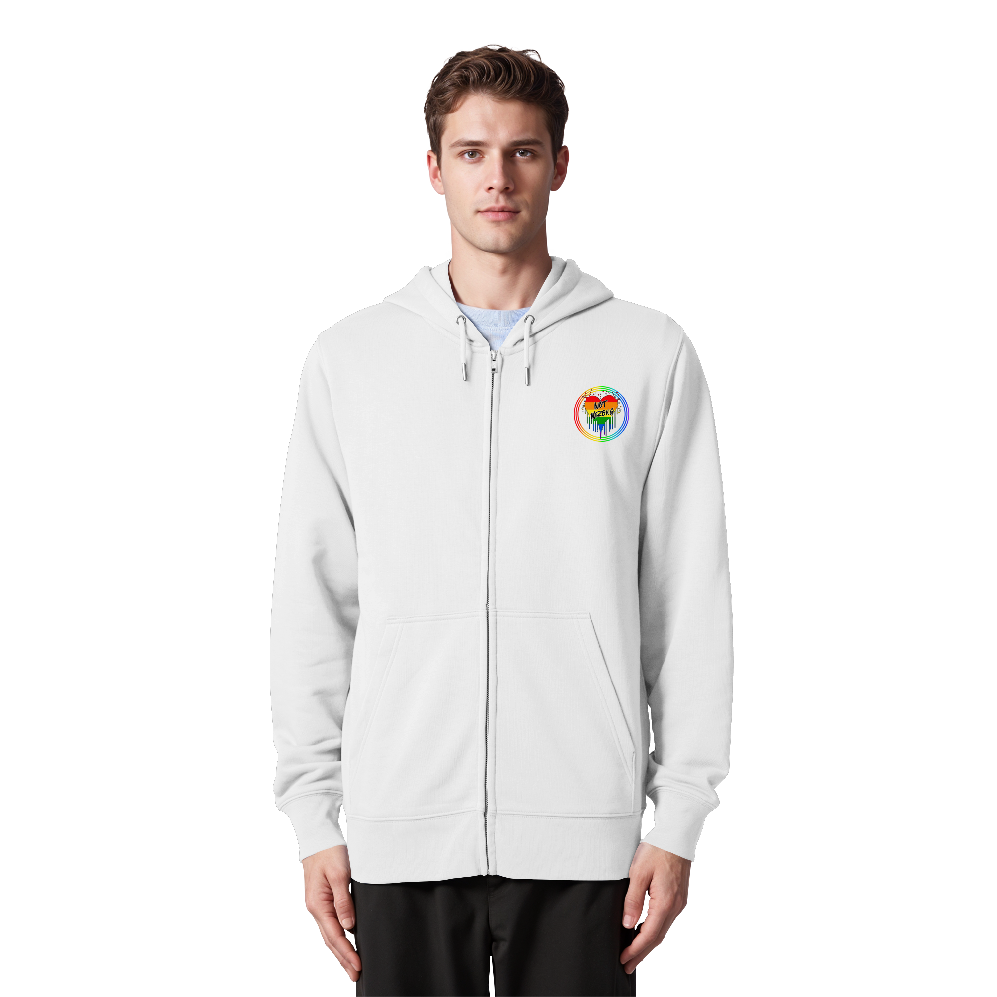 Queer Not Wrong "Regenbogenkreis Edition" - Organic Zipper