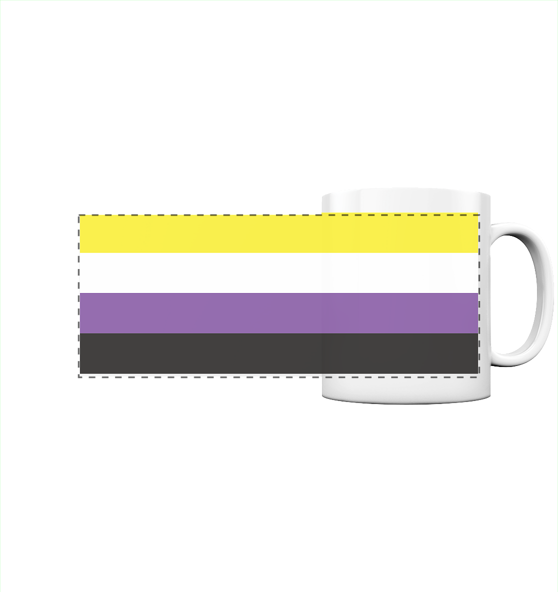 Nonbinary Pride Flag - Panorama Tasse