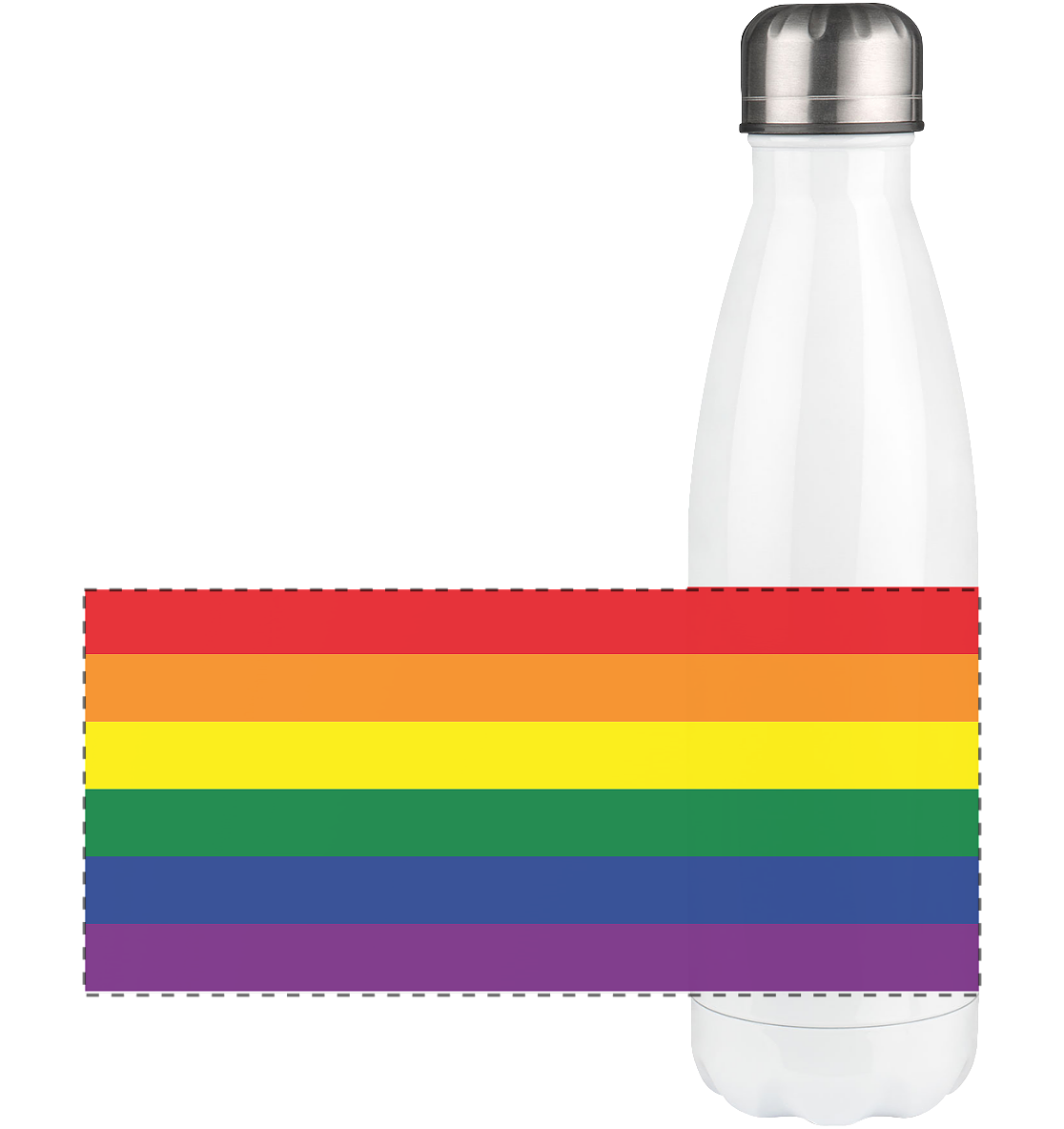 Regenbogen Pride Flag - Panorama Thermoflasche 500ml