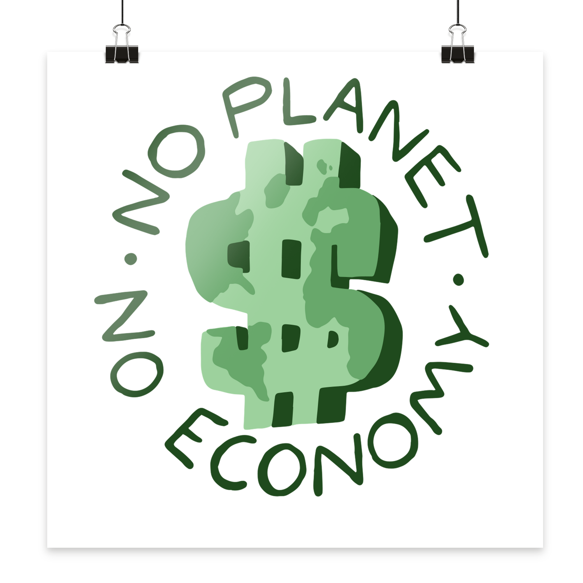 No Planet No Economy - Poster 40x40