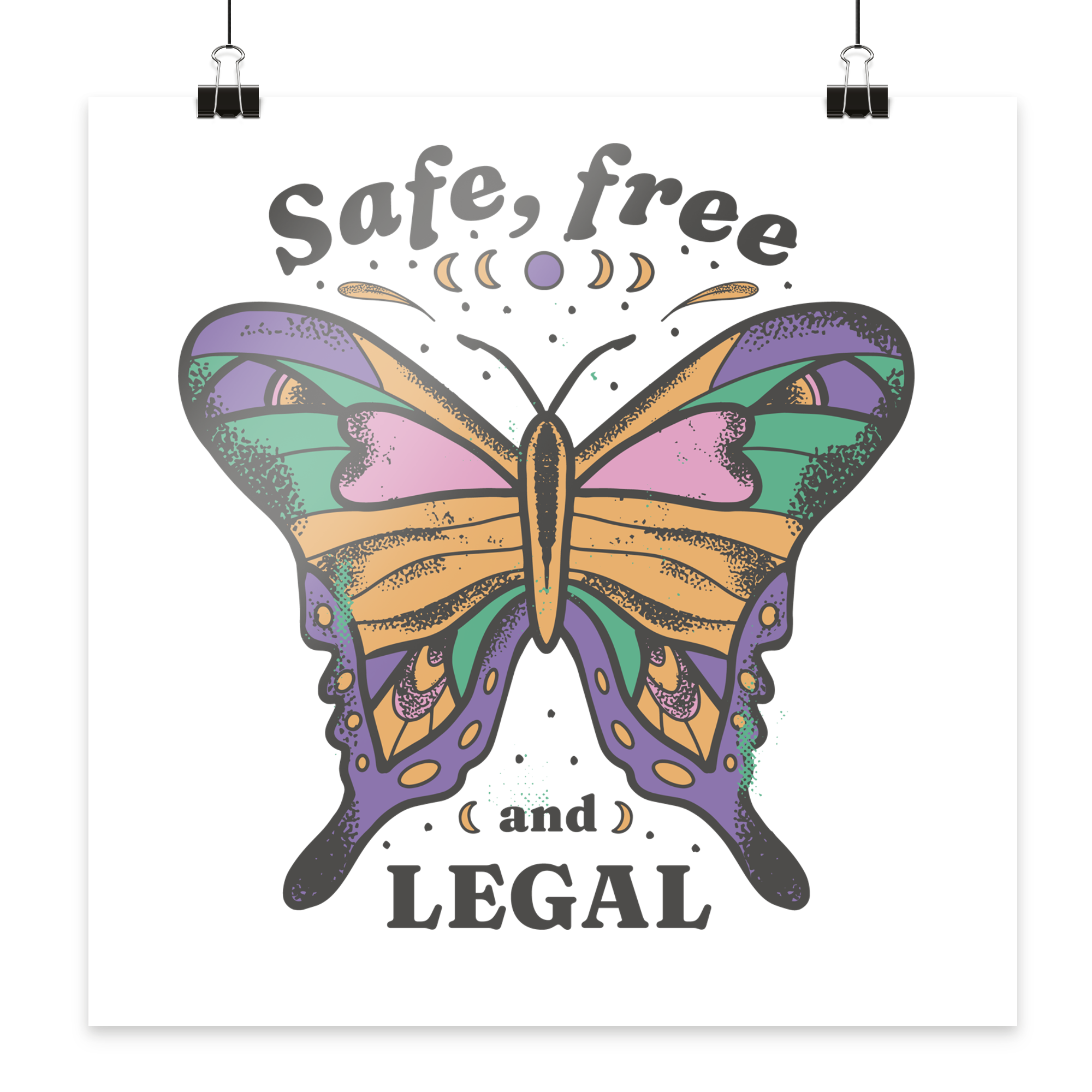 Safe Free Legal "Schmetterling Edition" - Poster 40x40