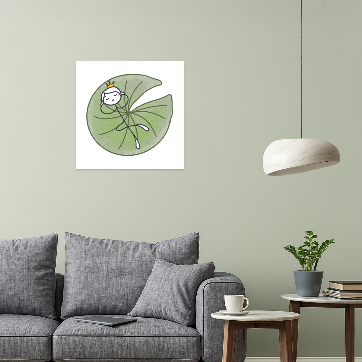 Seelenmännchen "Seerosenchillung Edition" - Poster 40x40