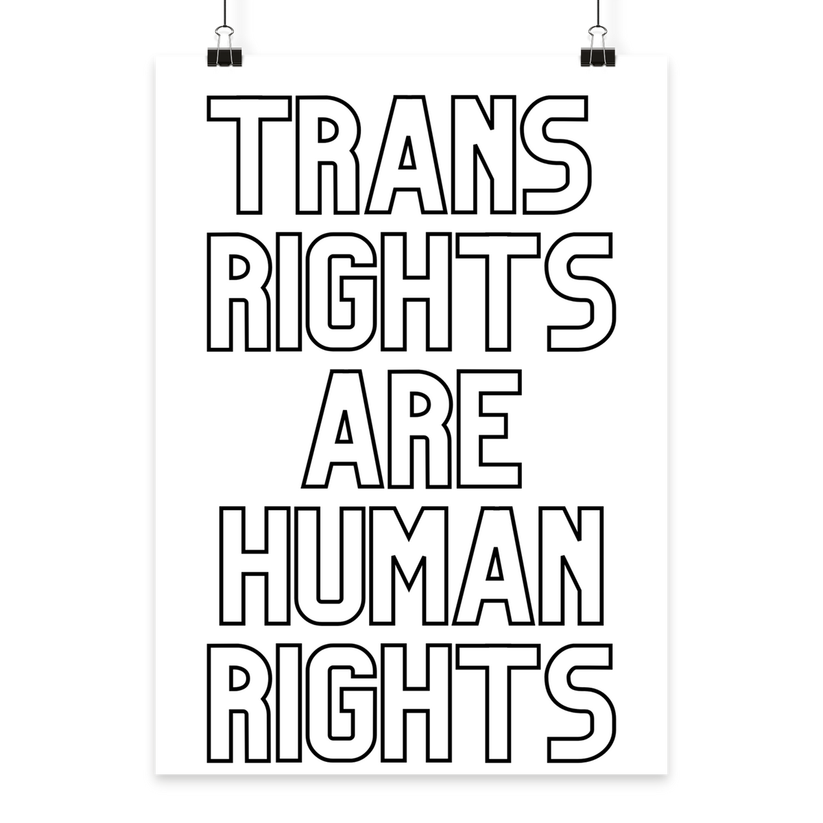 Trans Rights are Human Rights "Statement Edition" - Poster Din A4 (hoch)