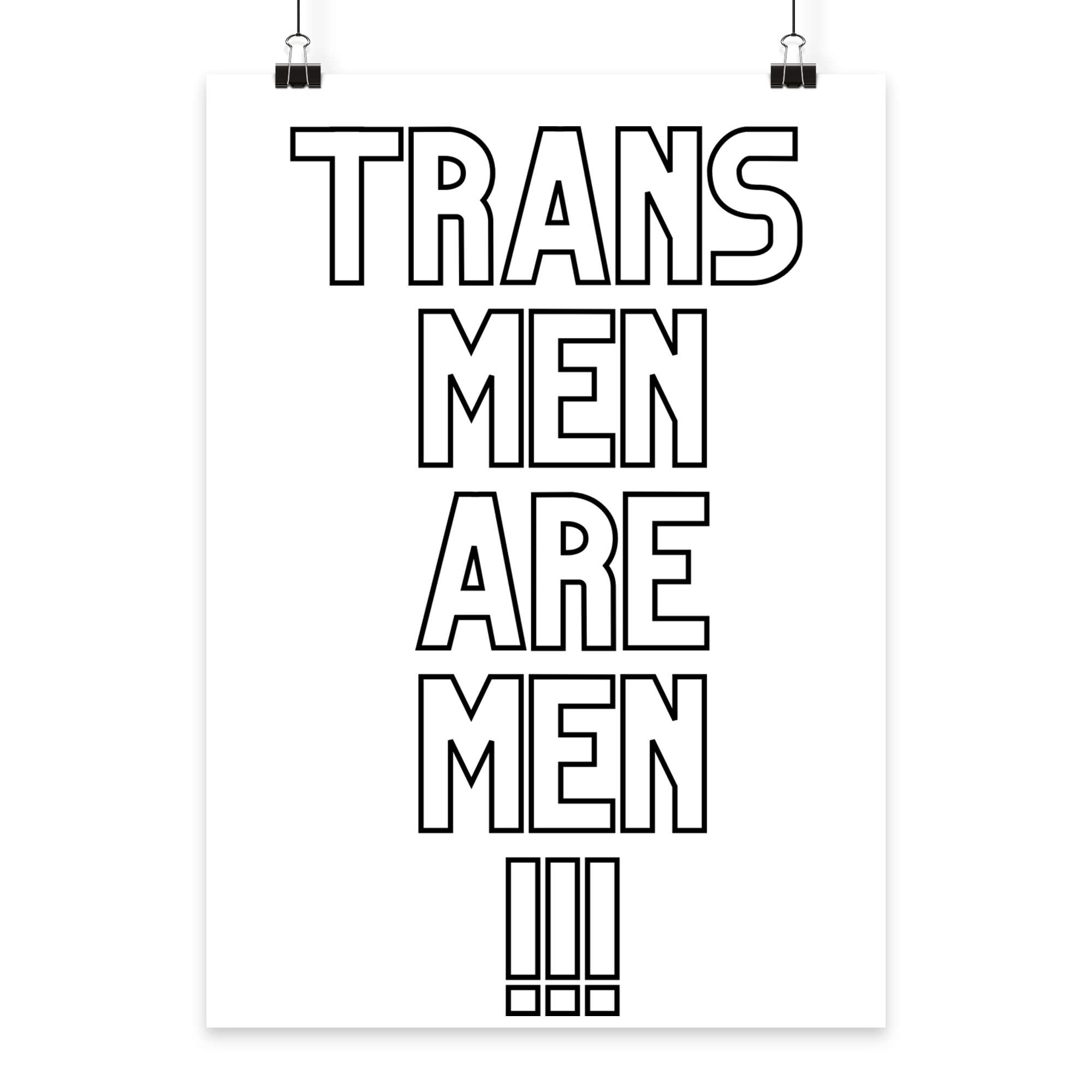 Trans Men are Men "Statement Edition" - Poster Din A4 (hoch)