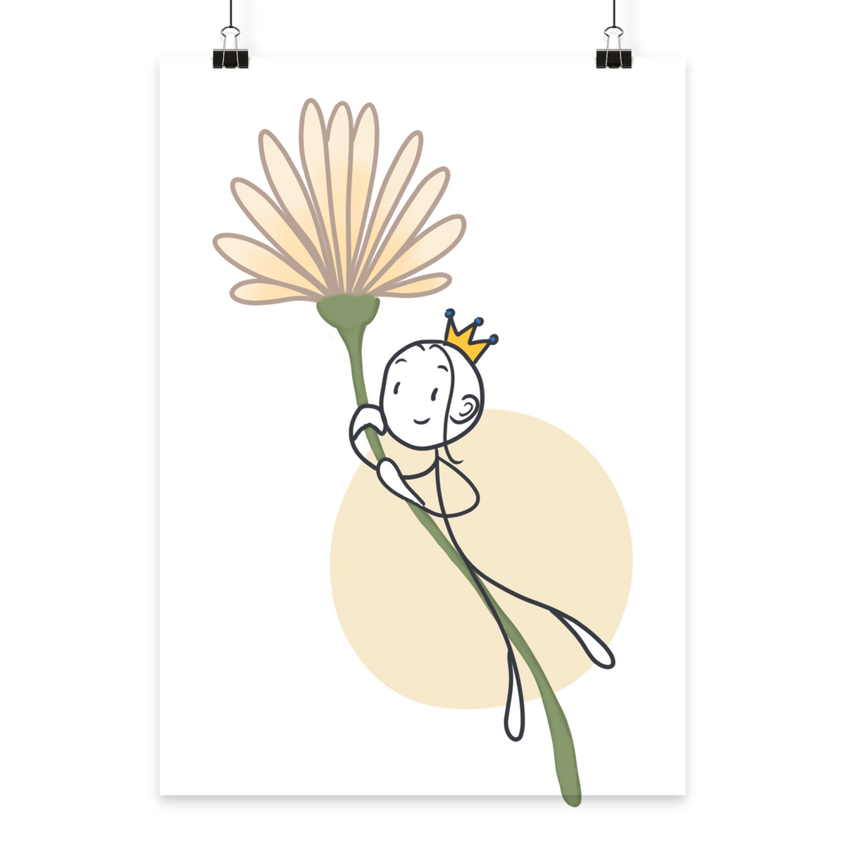 Seelenmännchen "Blumenfliegen Edition" - Poster Din A4 (hoch)