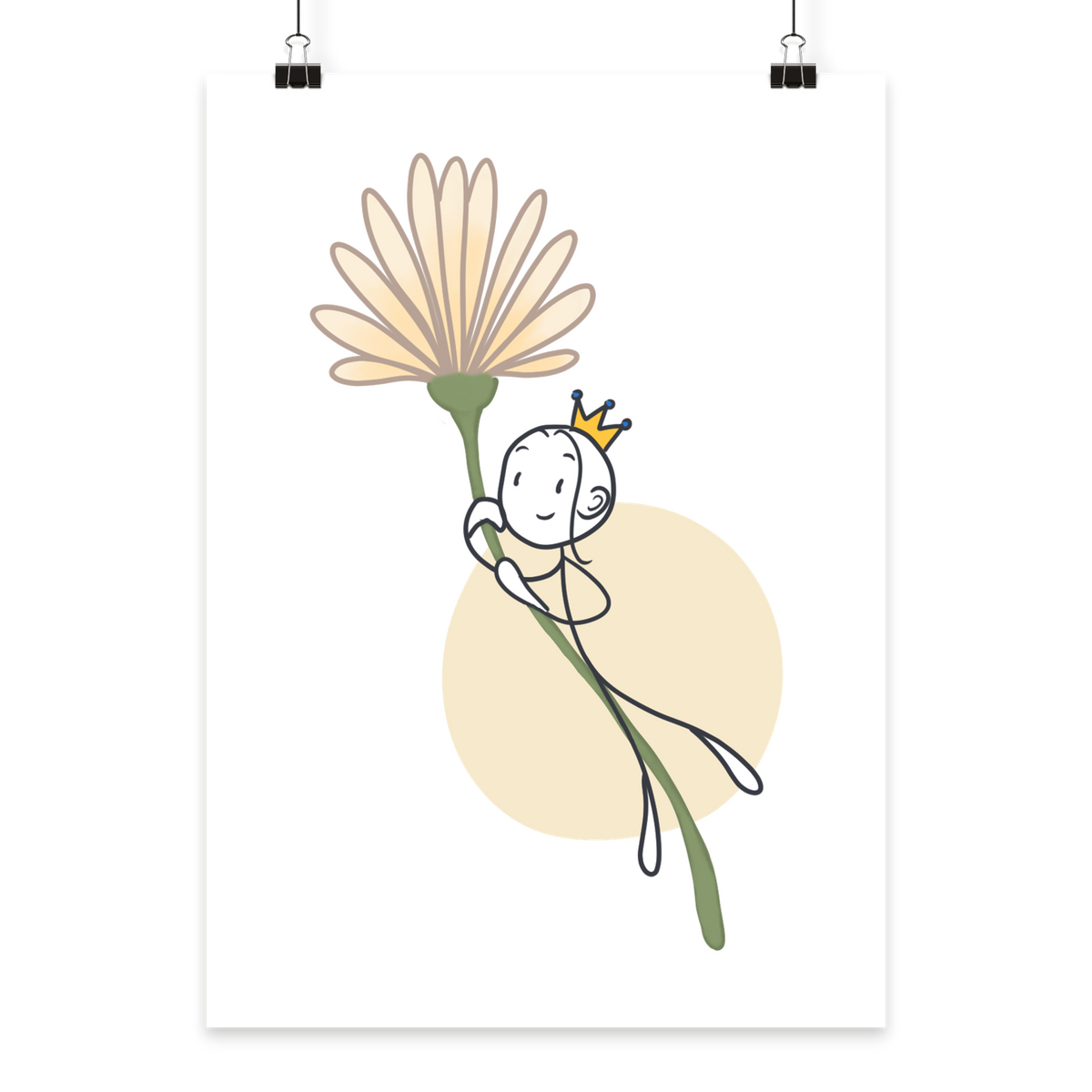 Seelenmännchen "Blumenfliegen Edition" - Poster Din A4 (hoch)