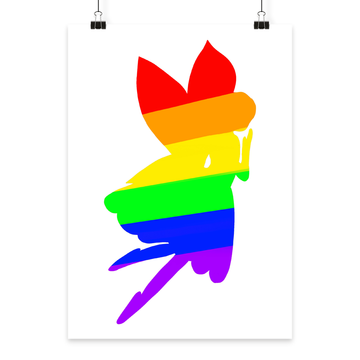 Regenbogen Fee - Poster Din A4 (hoch)