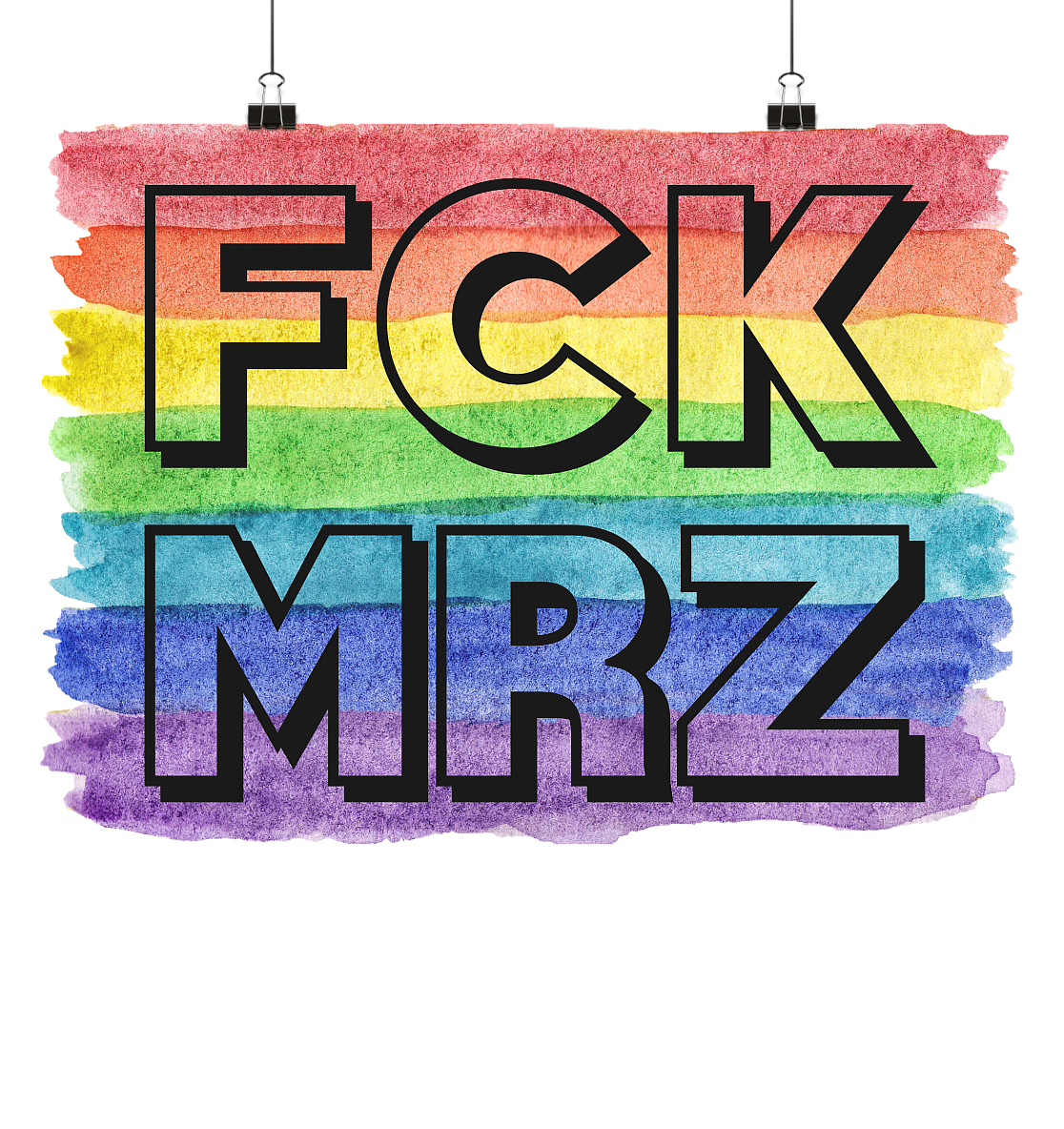 FCK MRZ "Rainbow Resistance Edition" - Poster Din A4 (quer)