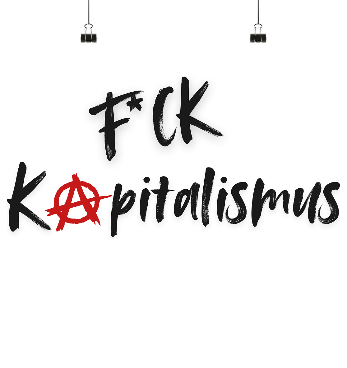 FCK Kapitalismus - Poster Din A4 (quer)