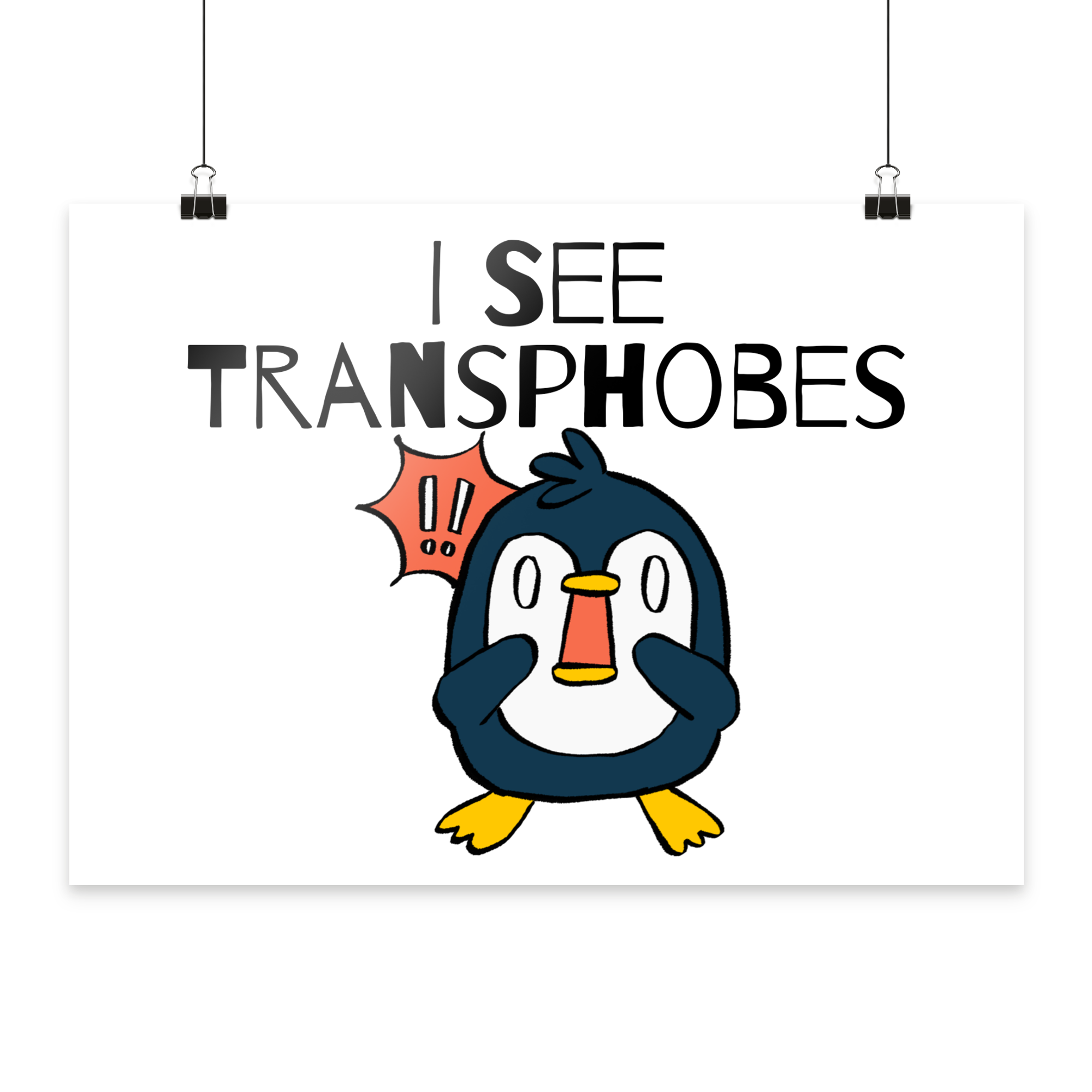 I see Transphobes - Poster Din A4 (quer)