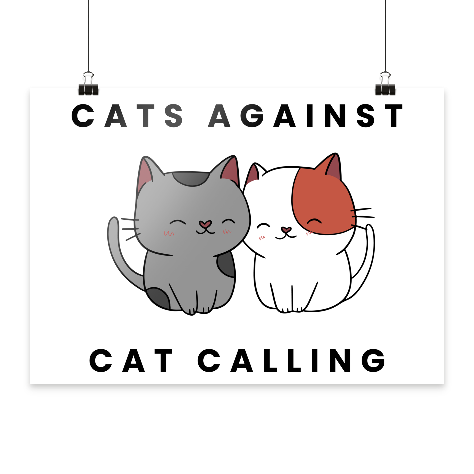 Cats Against Catcalling "Cuddle Edition" - Poster Din A4 (quer)