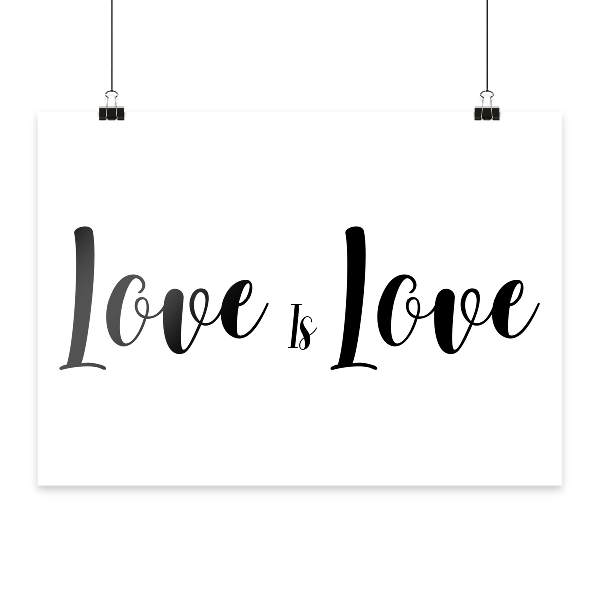 Love is Love "Calligraphy Edition" - Poster Din A4 (quer)