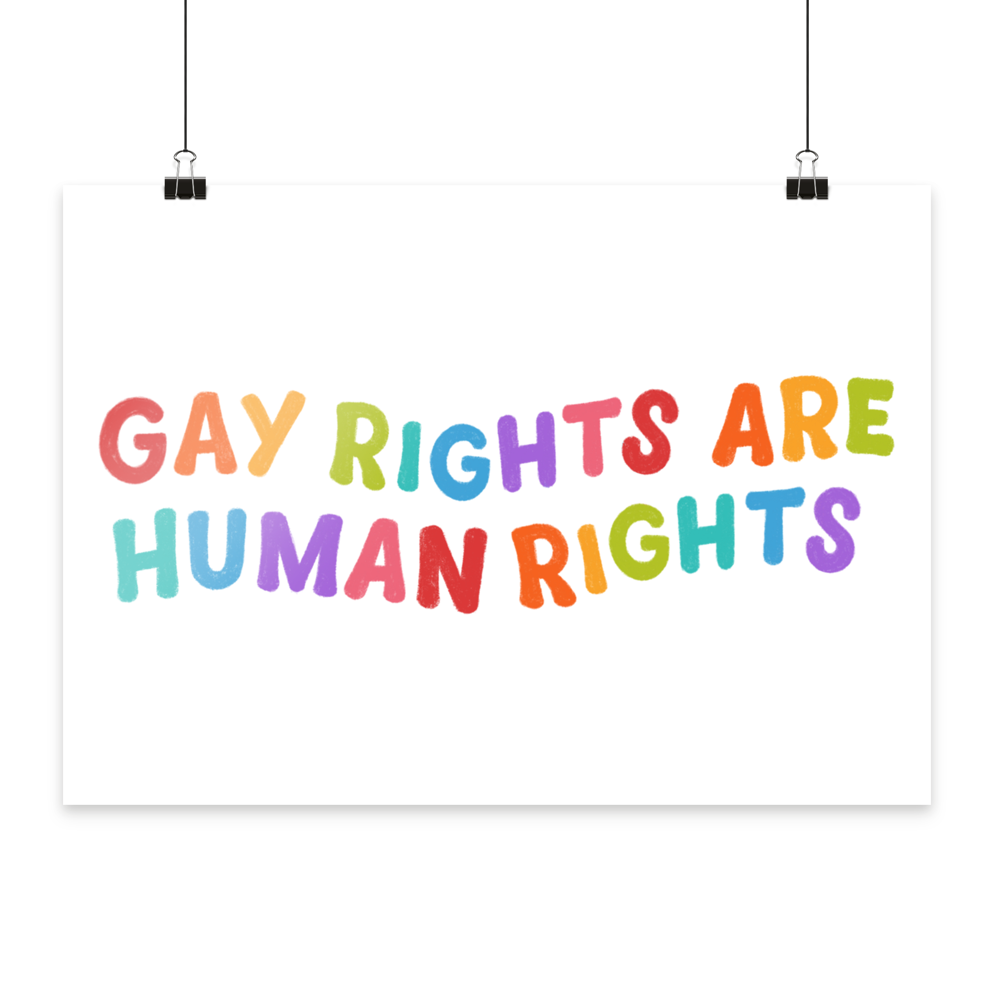 Gay Rights Are Human Rights - Poster Din A4 (quer)