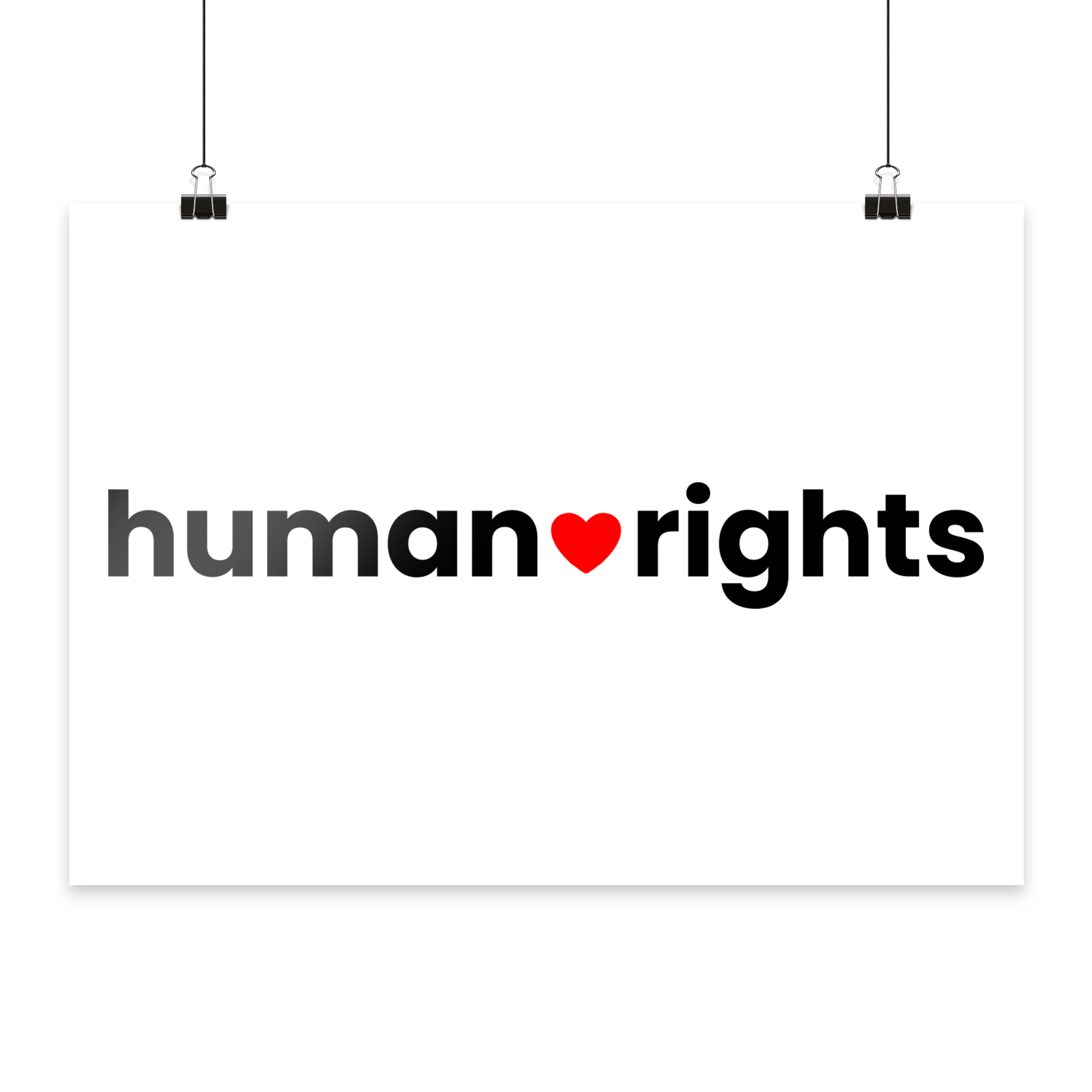 human rights "Red Heart Edition" - Poster Din A4 (quer)