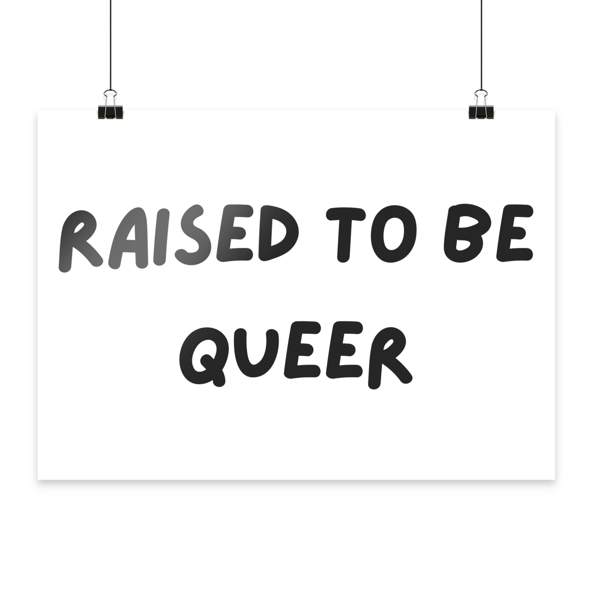 Raised To Be Queer - Poster Din A4 (quer)