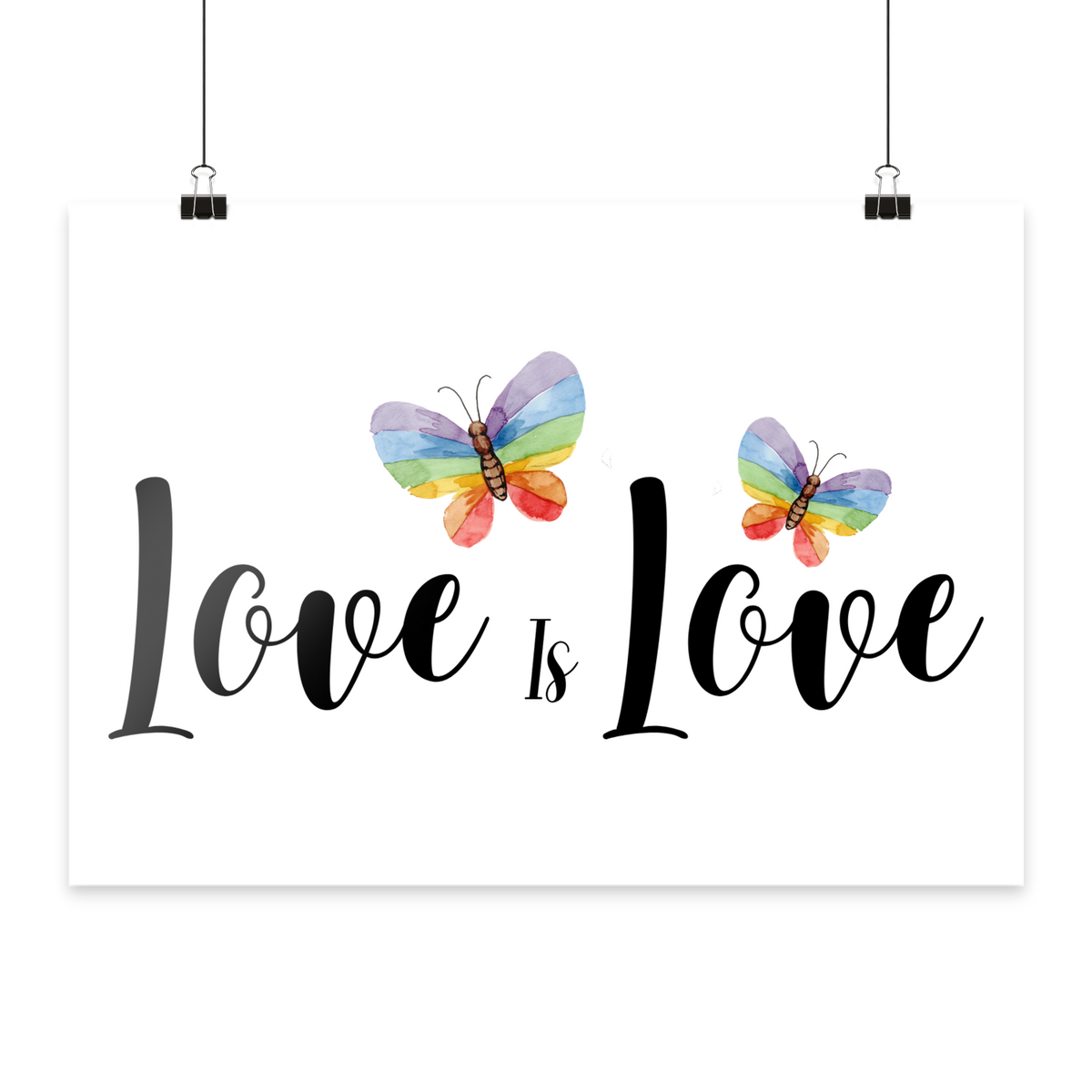 Love is Love "Butterfly Edition" - Poster Din A4 (quer)