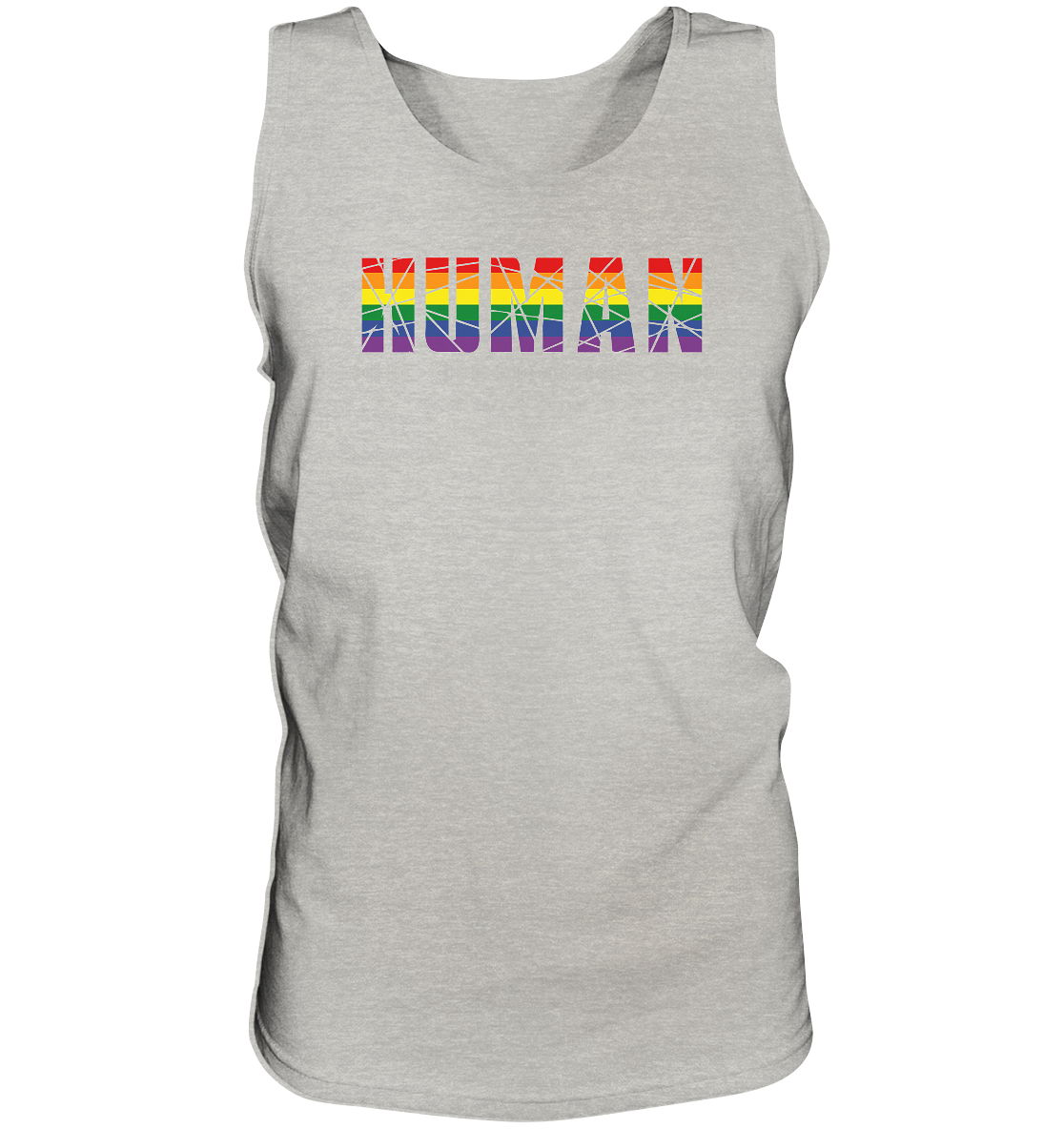 HUMAN in Regenbogen-Farben - Tank-Top