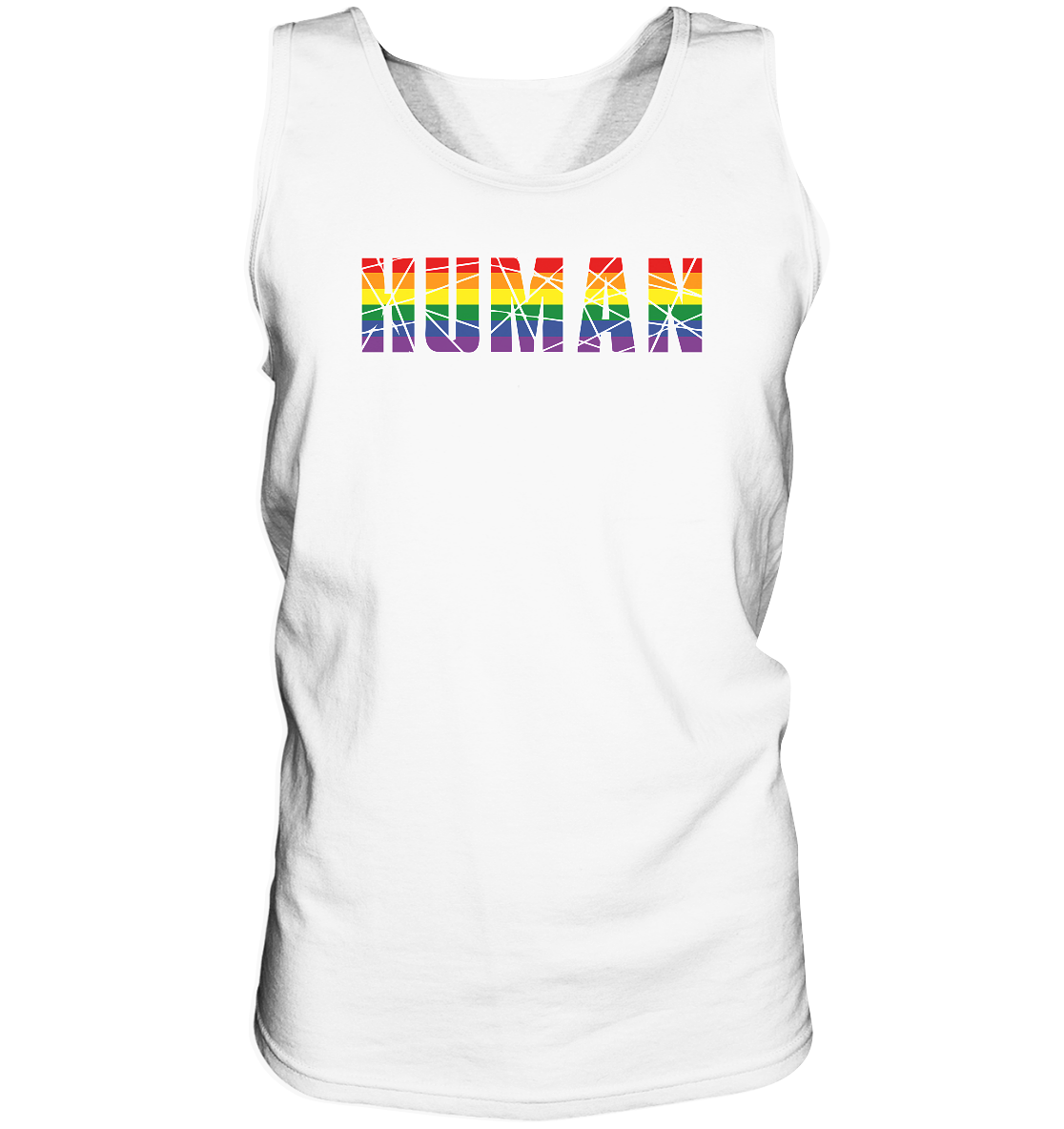 HUMAN in Regenbogen-Farben - Tank-Top