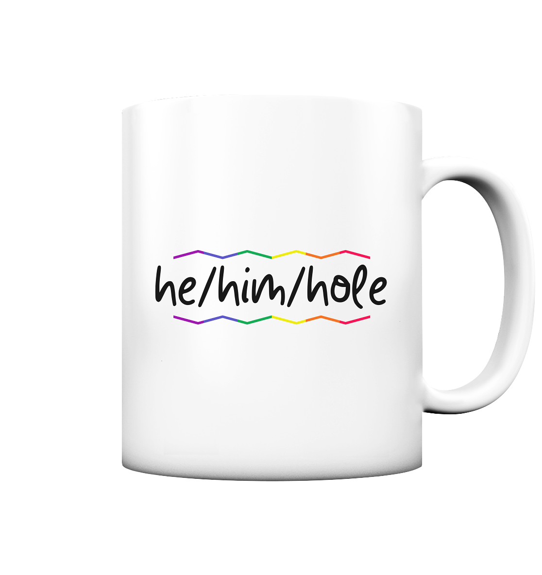 he/him/hole "Pride Waves Edition" - Tasse matt