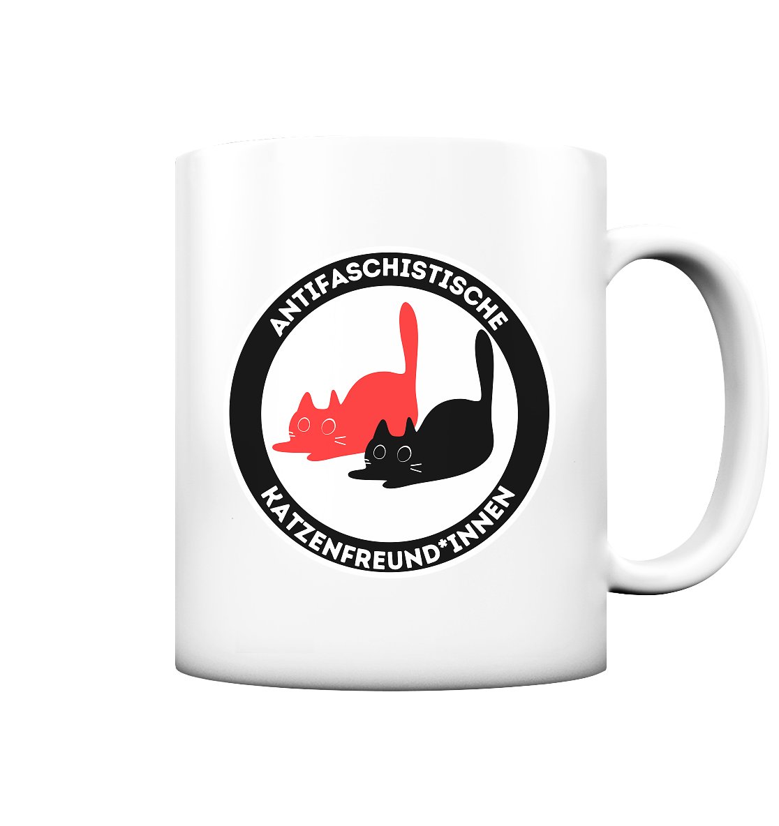 Antifaschistische Katzenfreund*innen - Tasse matt