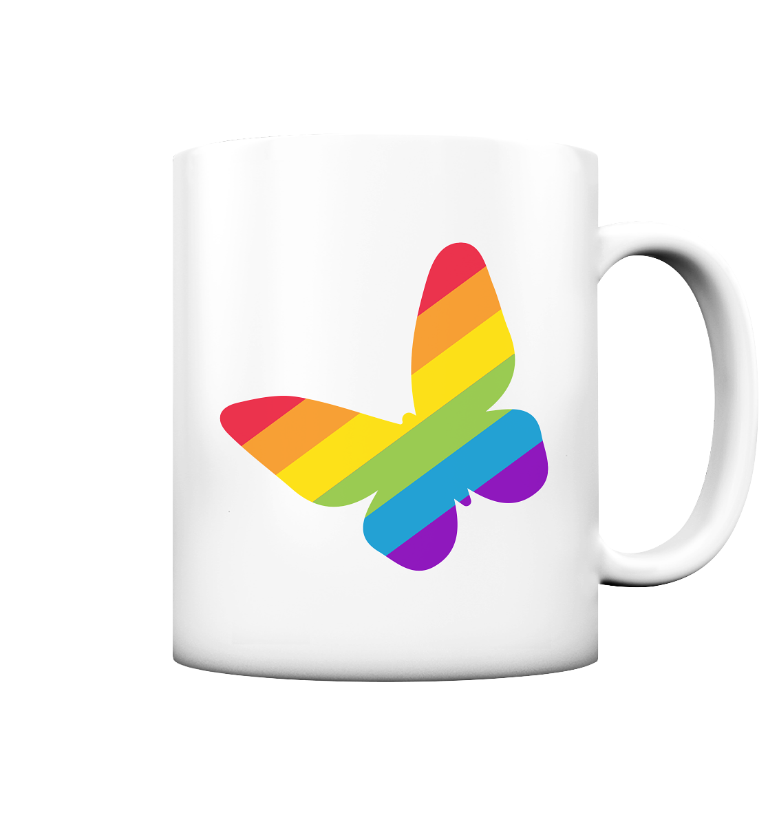 Regenbogen Schmetterling - Tasse matt