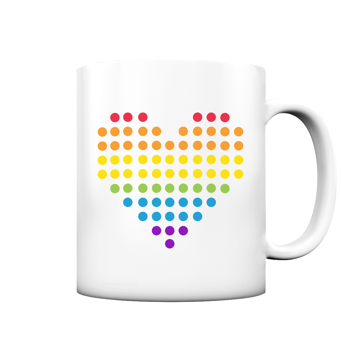Punktherz - Tasse matt