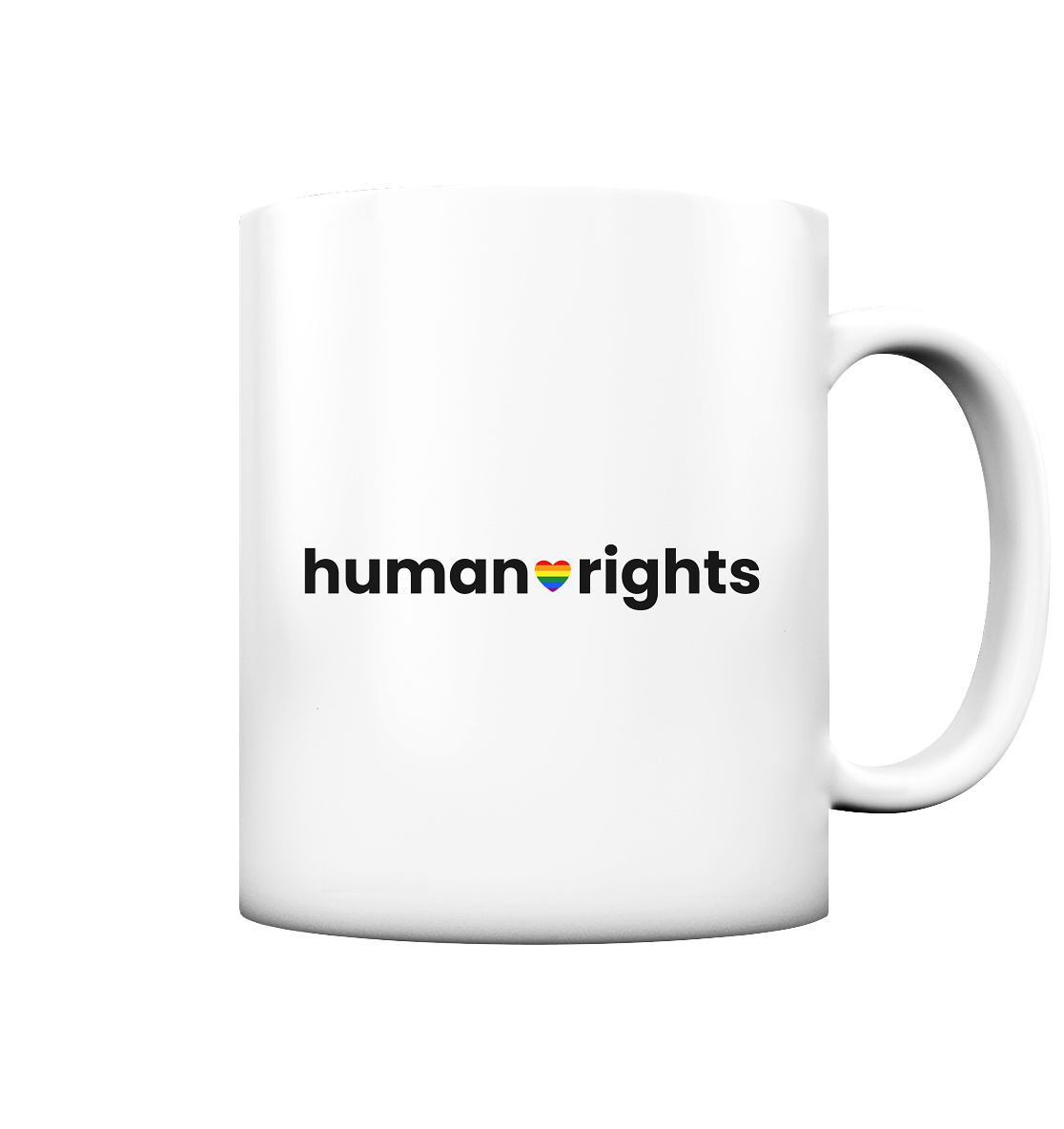 human Rights "Rainbow Heart Edition" - Tasse matt