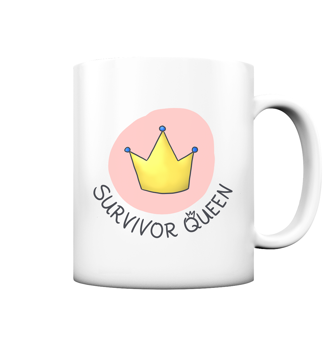 Survivor Queens Logo "Schriftzug Edition" (hell) - Tasse matt