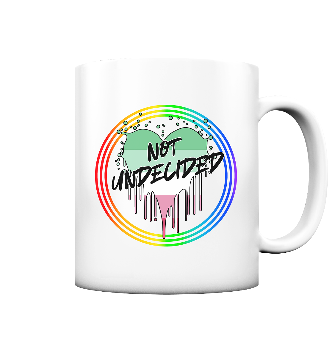 Abrosexual Not Undecided "Regenbogenkreis Edition" - Tasse matt