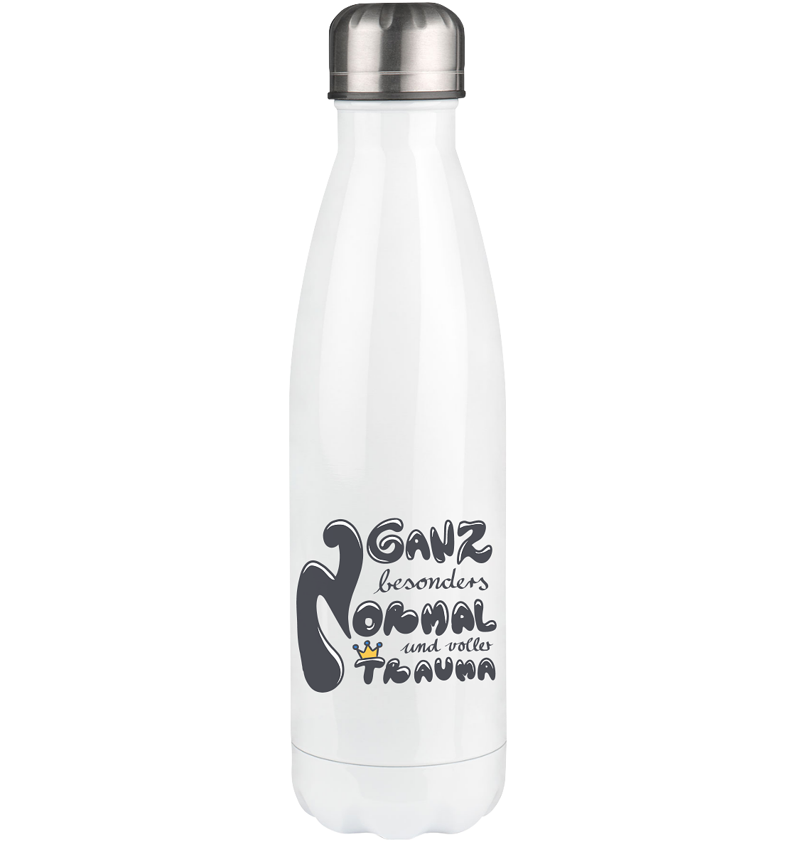 Ganz besonders Normal und voller Trauma "Schwarze Edition" - Thermoflasche 500ml