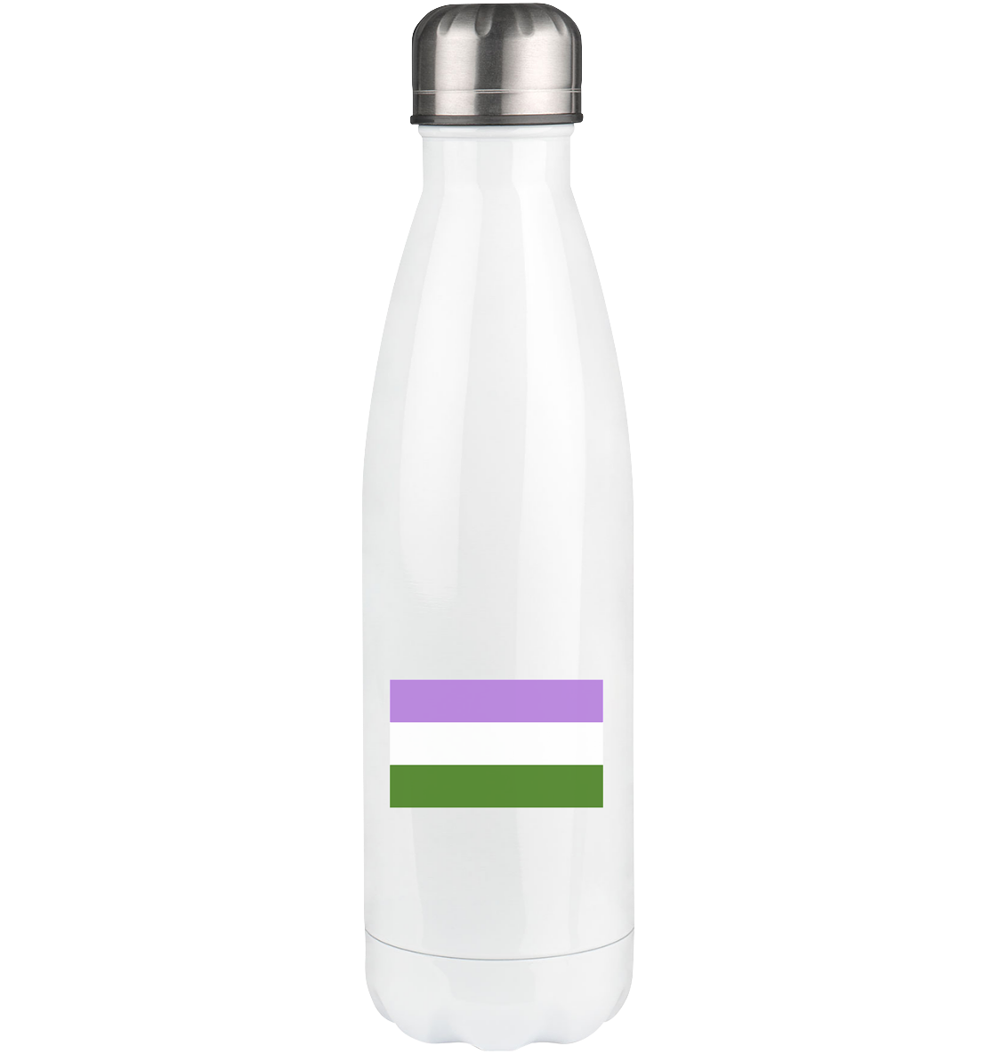 Genderqueer Pride Flag - Thermoflasche 500ml