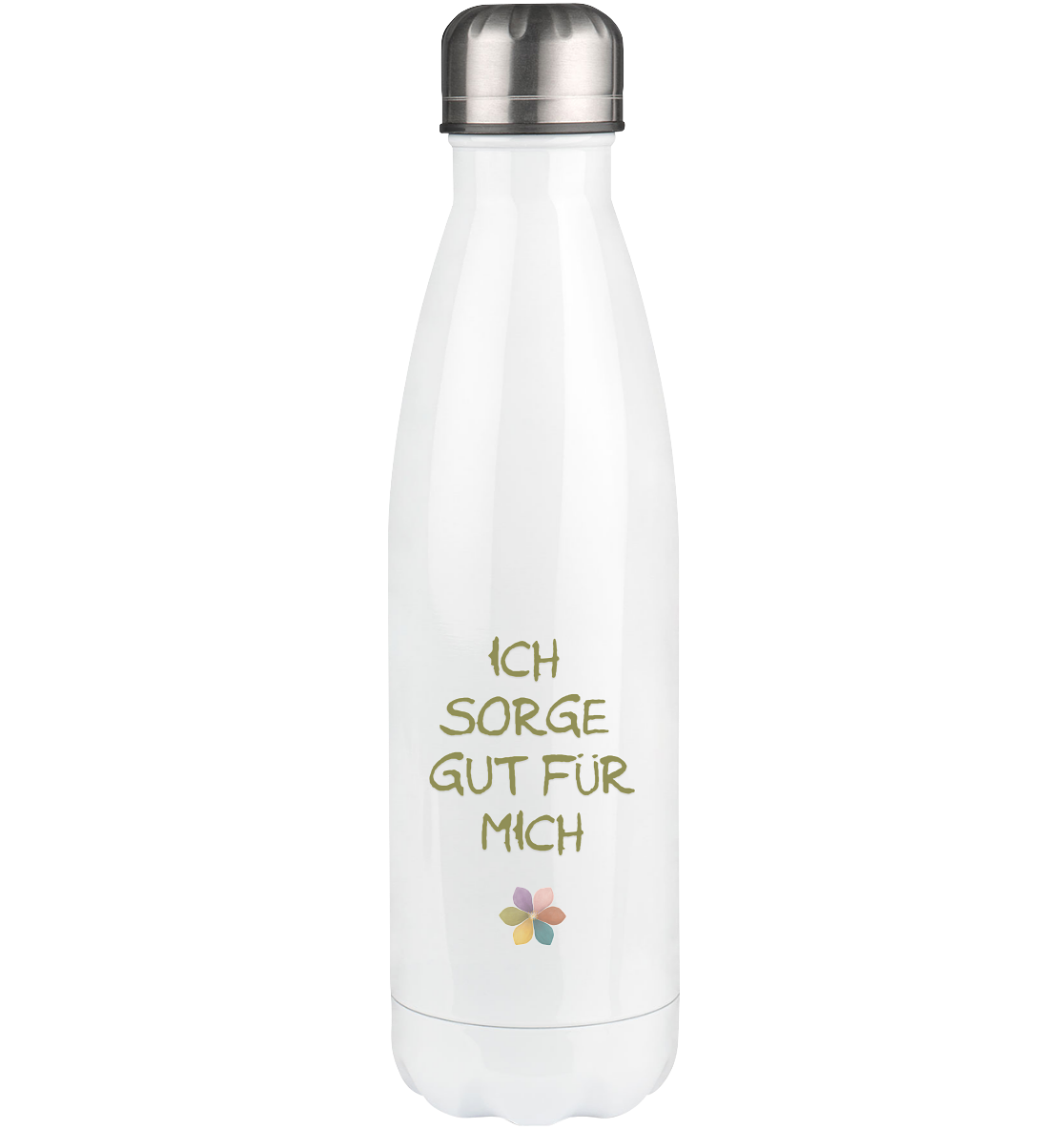Ich sorge gut für mich "Achtsamkeitsblüte Edition" Backprint - Thermoflasche 500ml