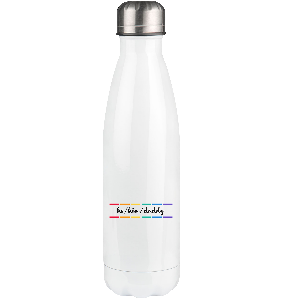 he/him/daddy "Pride Stripes Edition" - Thermoflasche 500ml