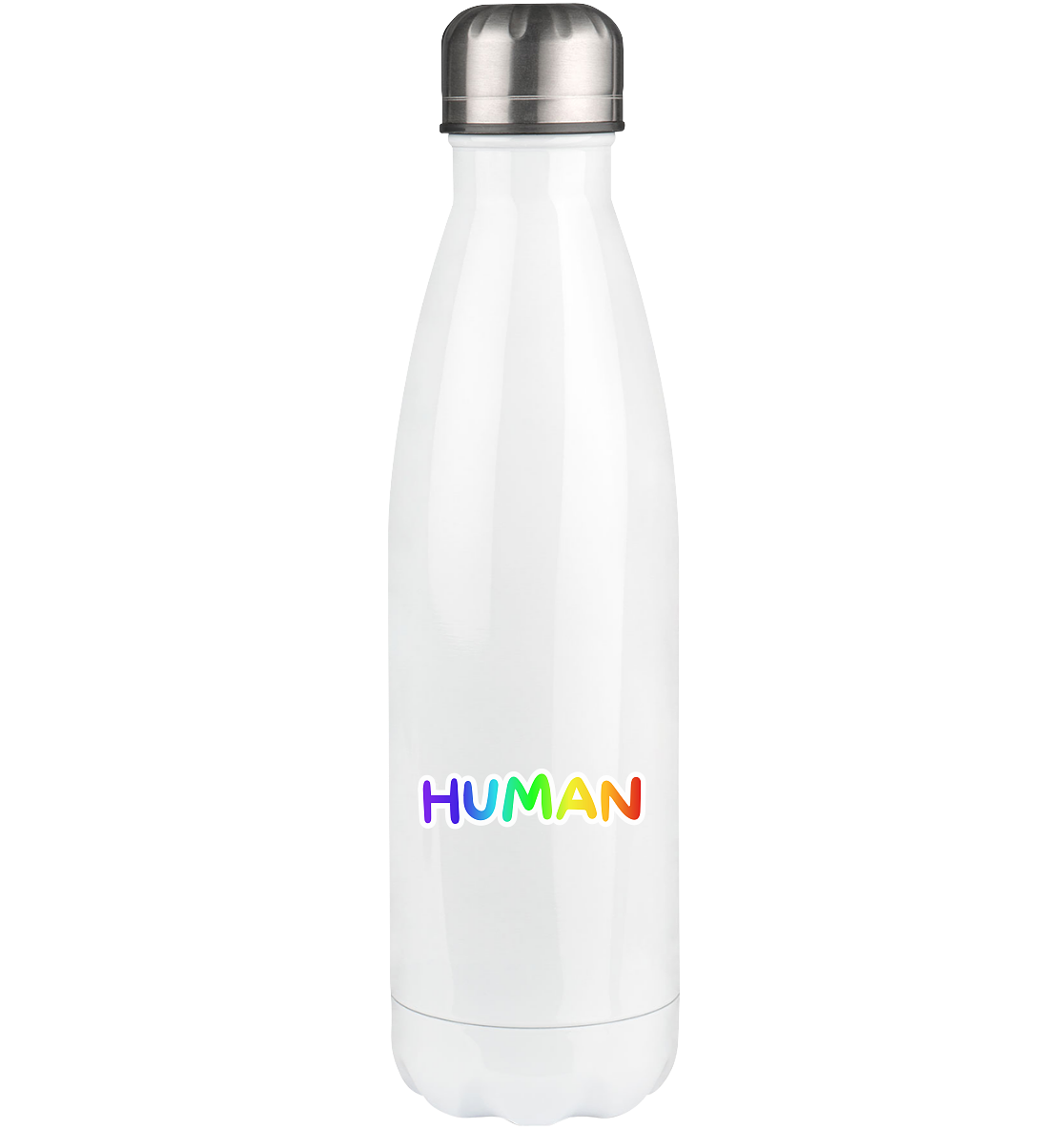 HUMAN in Regenbogen Farben "Bubble Edition" - Thermoflasche 500ml