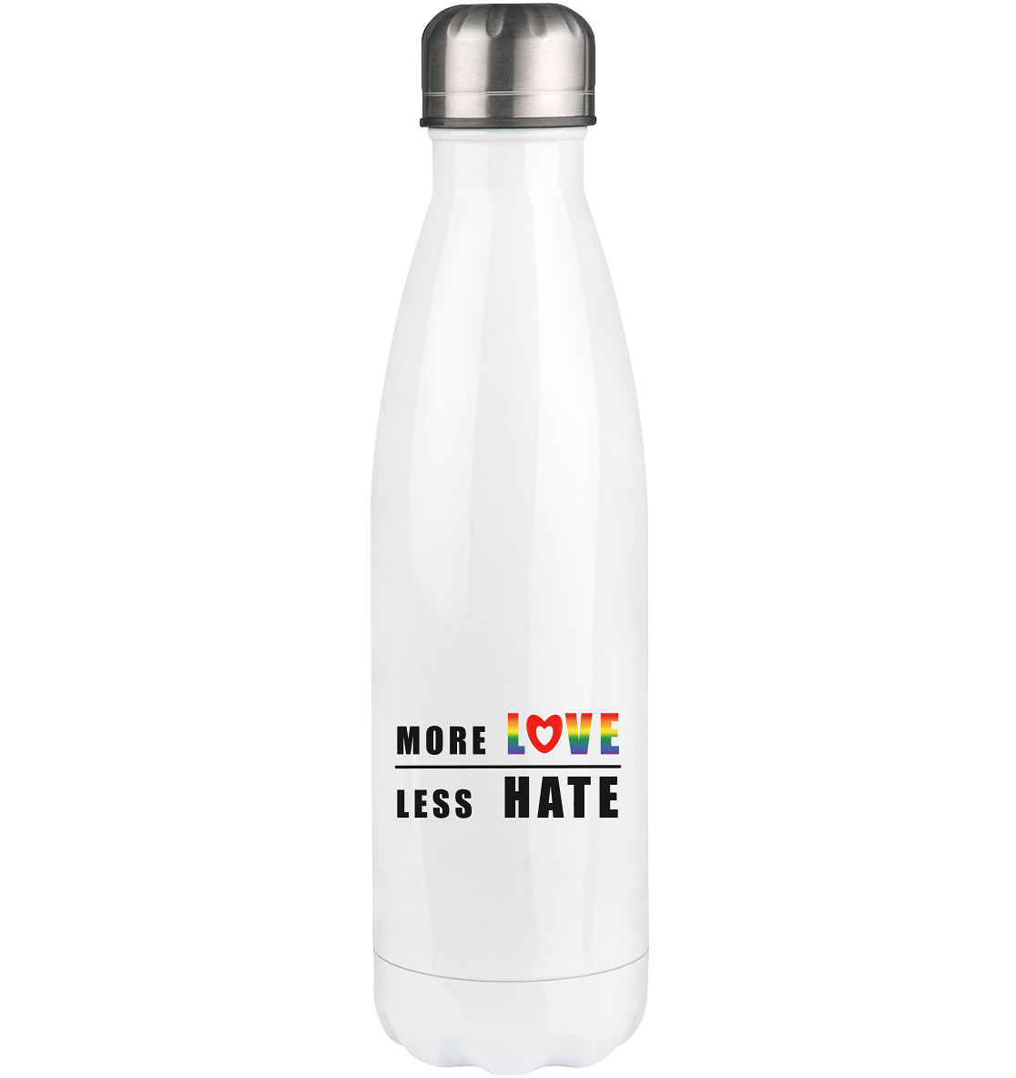 More Love Less Hate "Rainbow Edition" - Thermoflasche 500ml