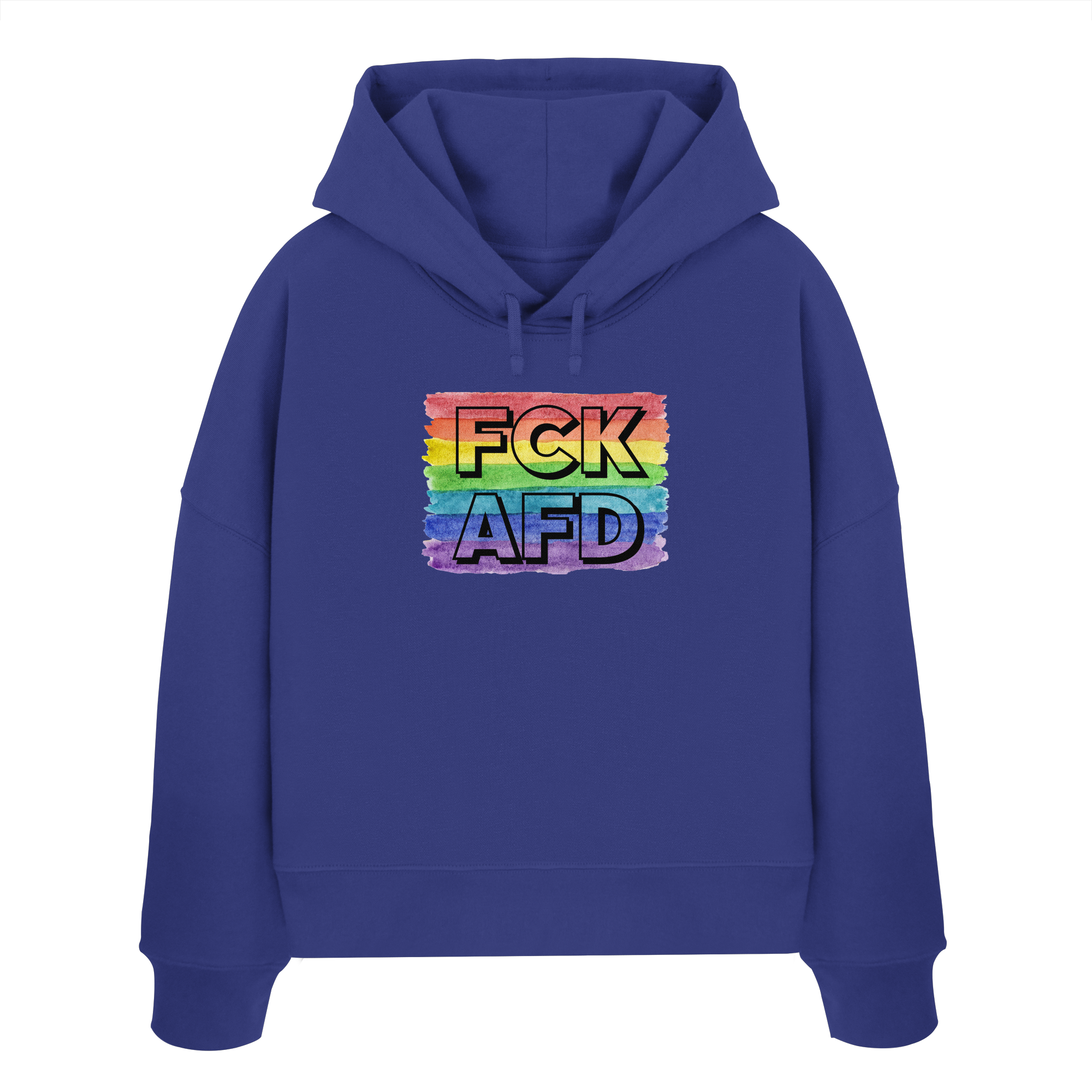FCK AFD "Rainbow Resistance Edition" - Womens Organic Boxcut Hoodie
