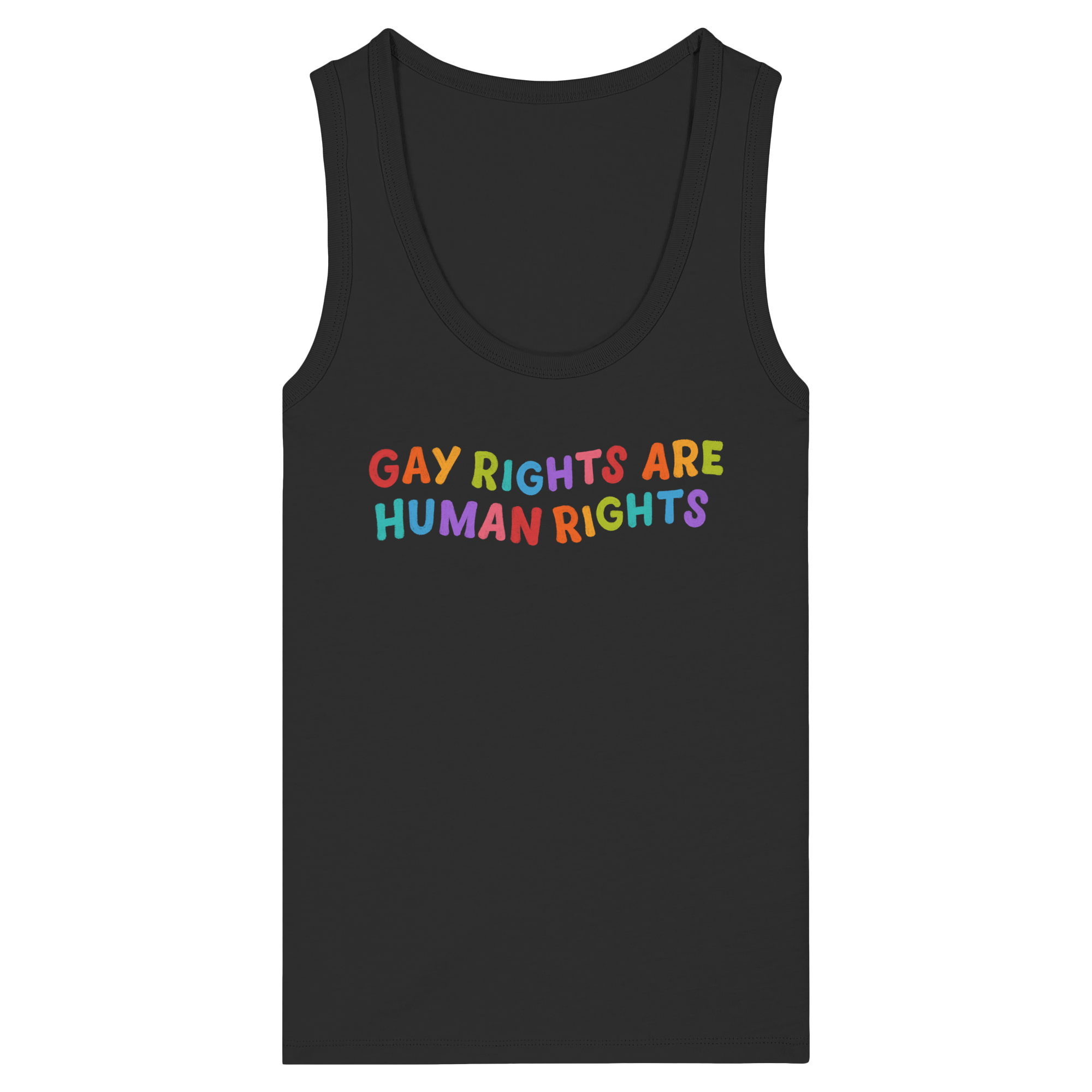 Gay Rights Are Human Rights - Womens Organic Fitted Tank Top