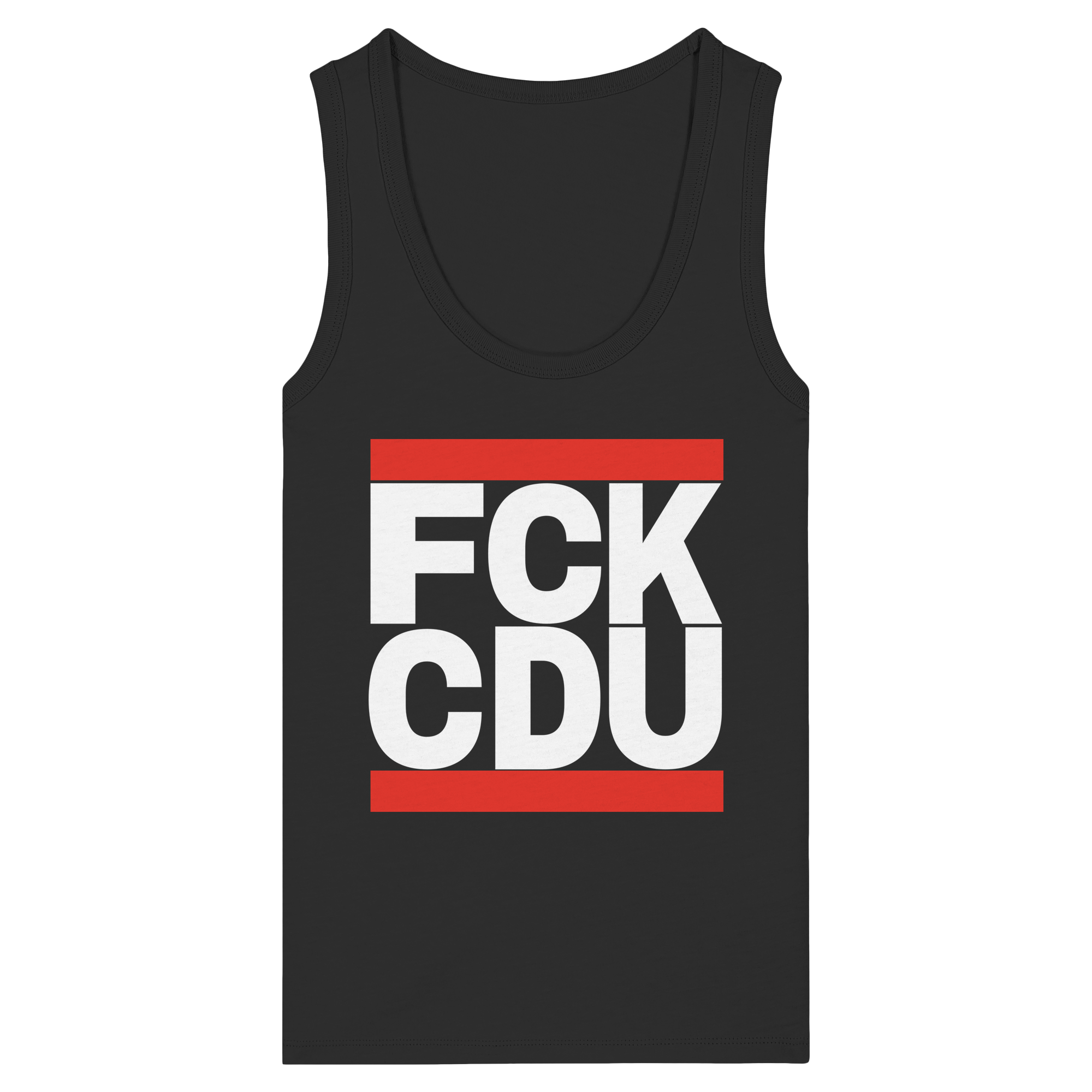 FCK CDU (weiße Schrift) - Womens Organic Fitted Tank Top
